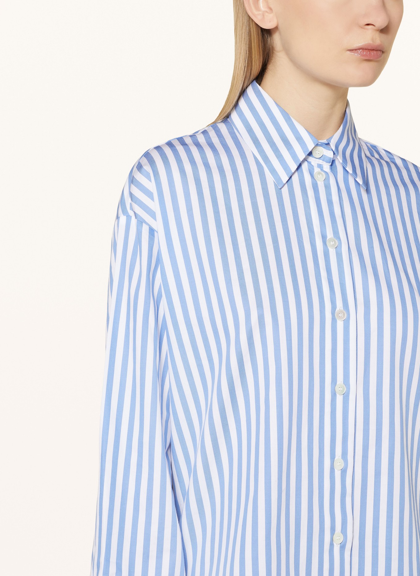 seidensticker Shirt blouse, Color: LIGHT BLUE/ WHITE (Image 4)