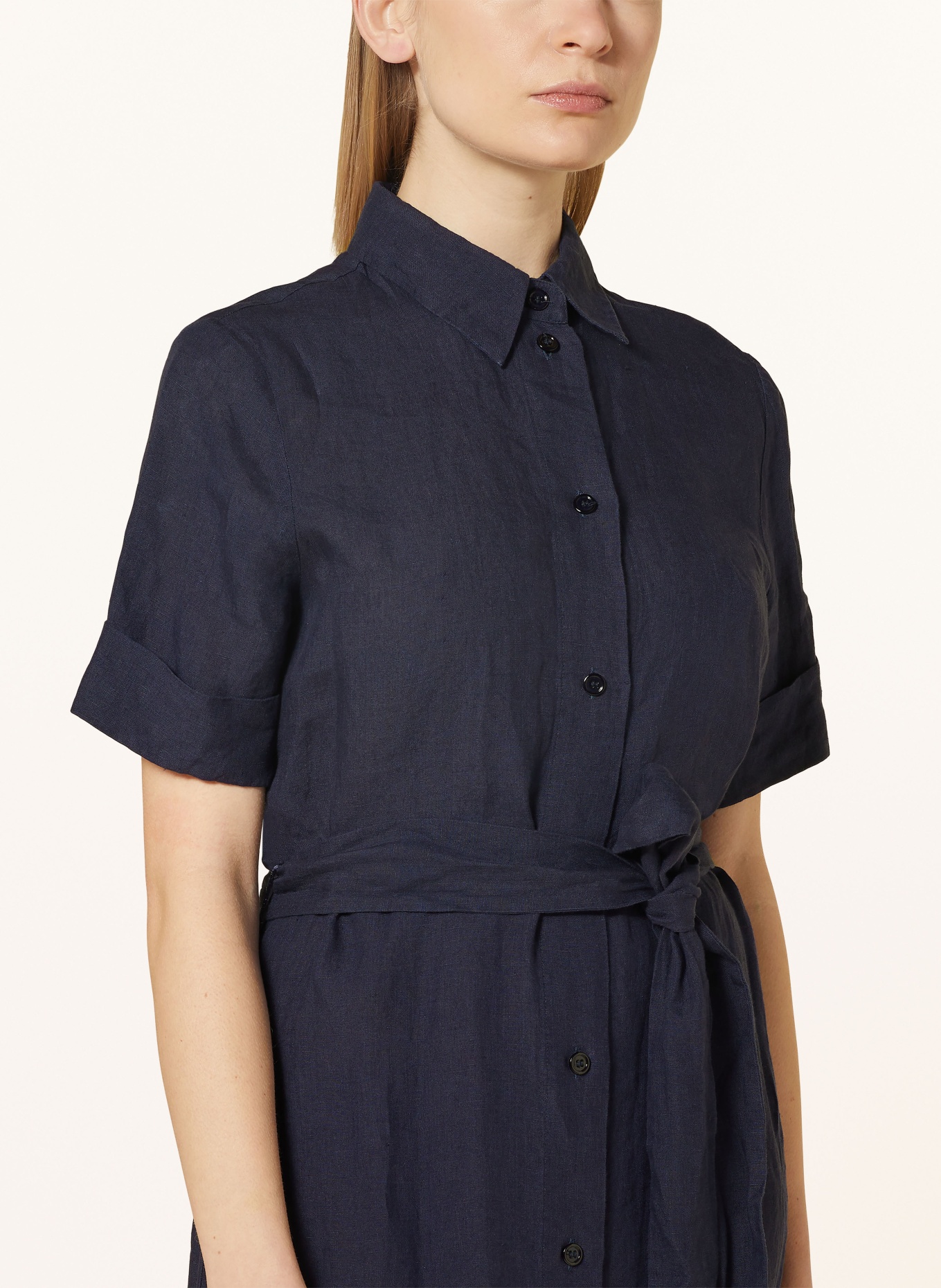 seidensticker Shirt dress in linen, Color: DARK BLUE (Image 4)