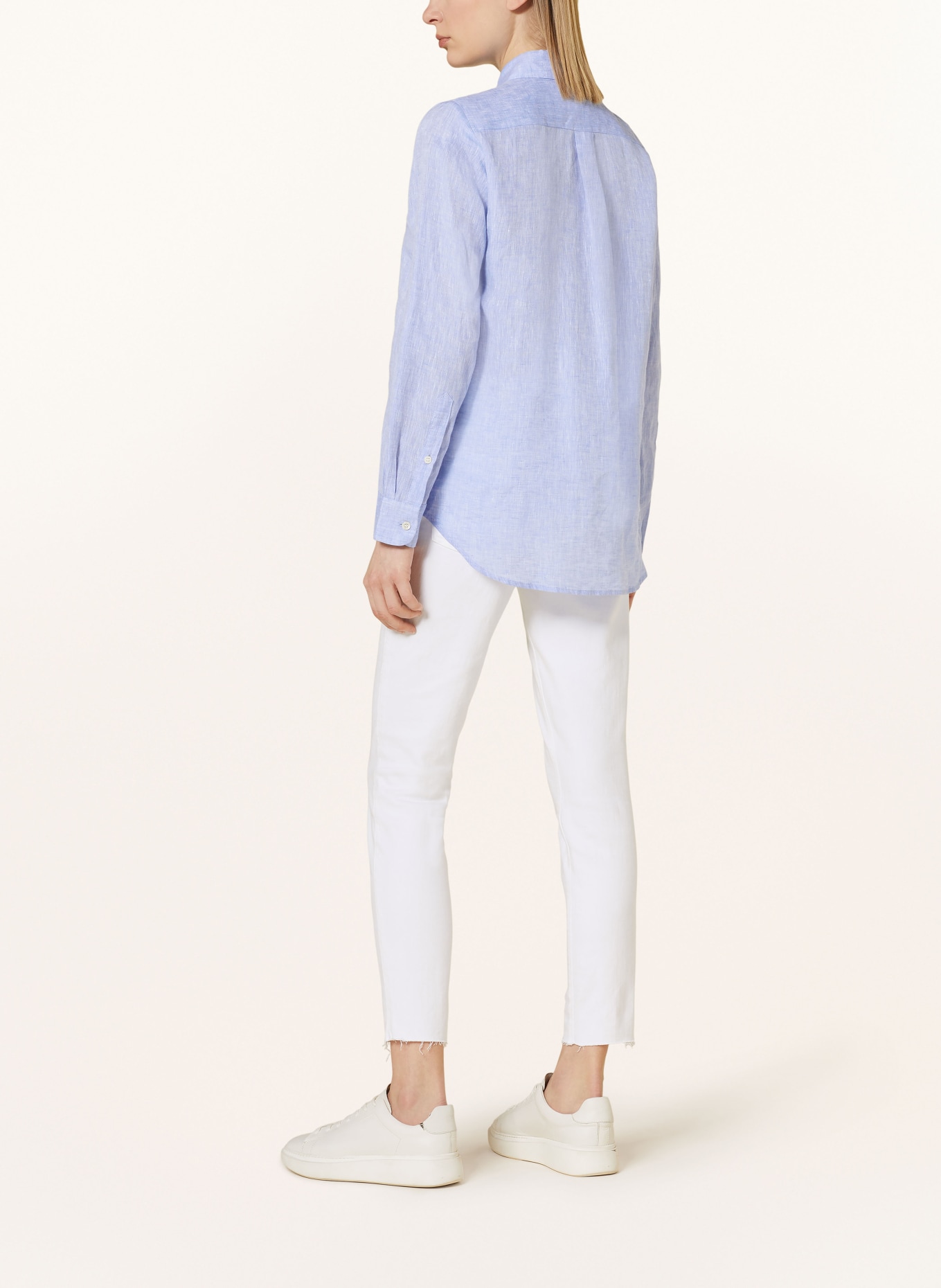 seidensticker Shirt blouse made of linen, Color: LIGHT BLUE (Image 3)