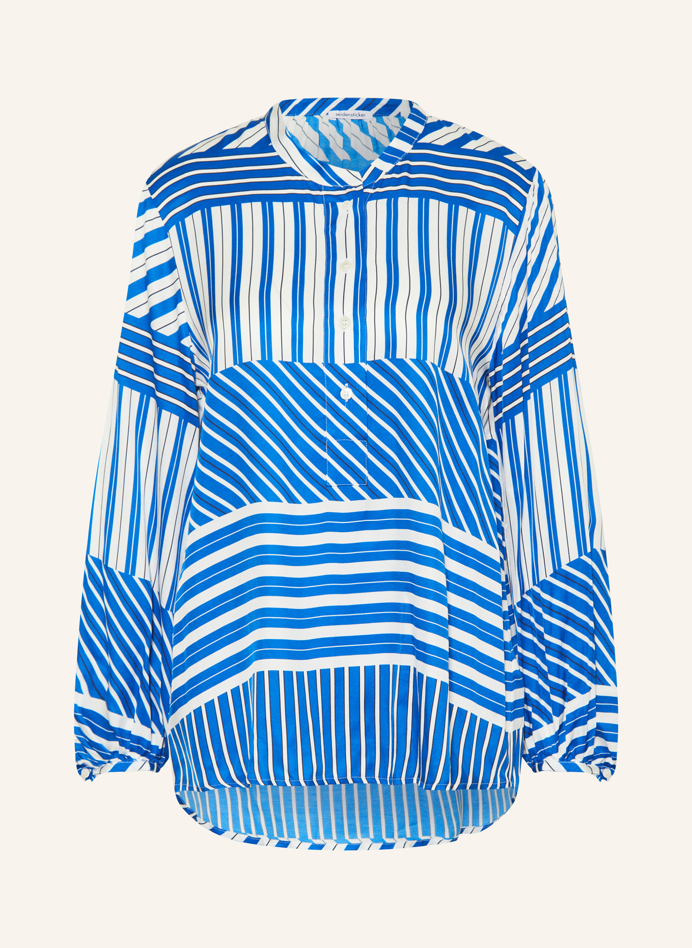 seidensticker Shirt blouse, Color: BLUE/ WHITE (Image 1)