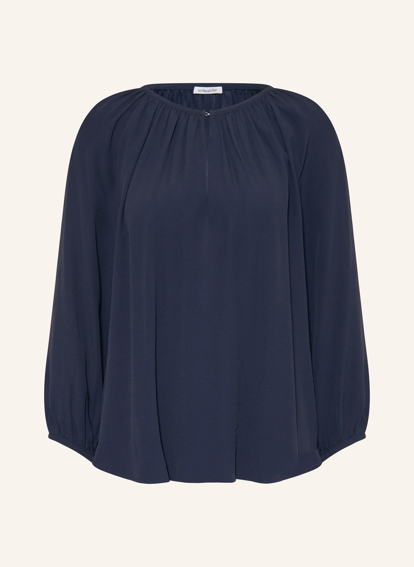 seidensticker Shirt blouse with 3/4 sleeves, Color: DARK BLUE (Image 1)