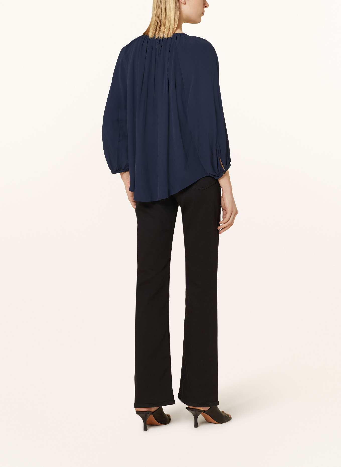 seidensticker Shirt blouse with 3/4 sleeves, Color: DARK BLUE (Image 3)