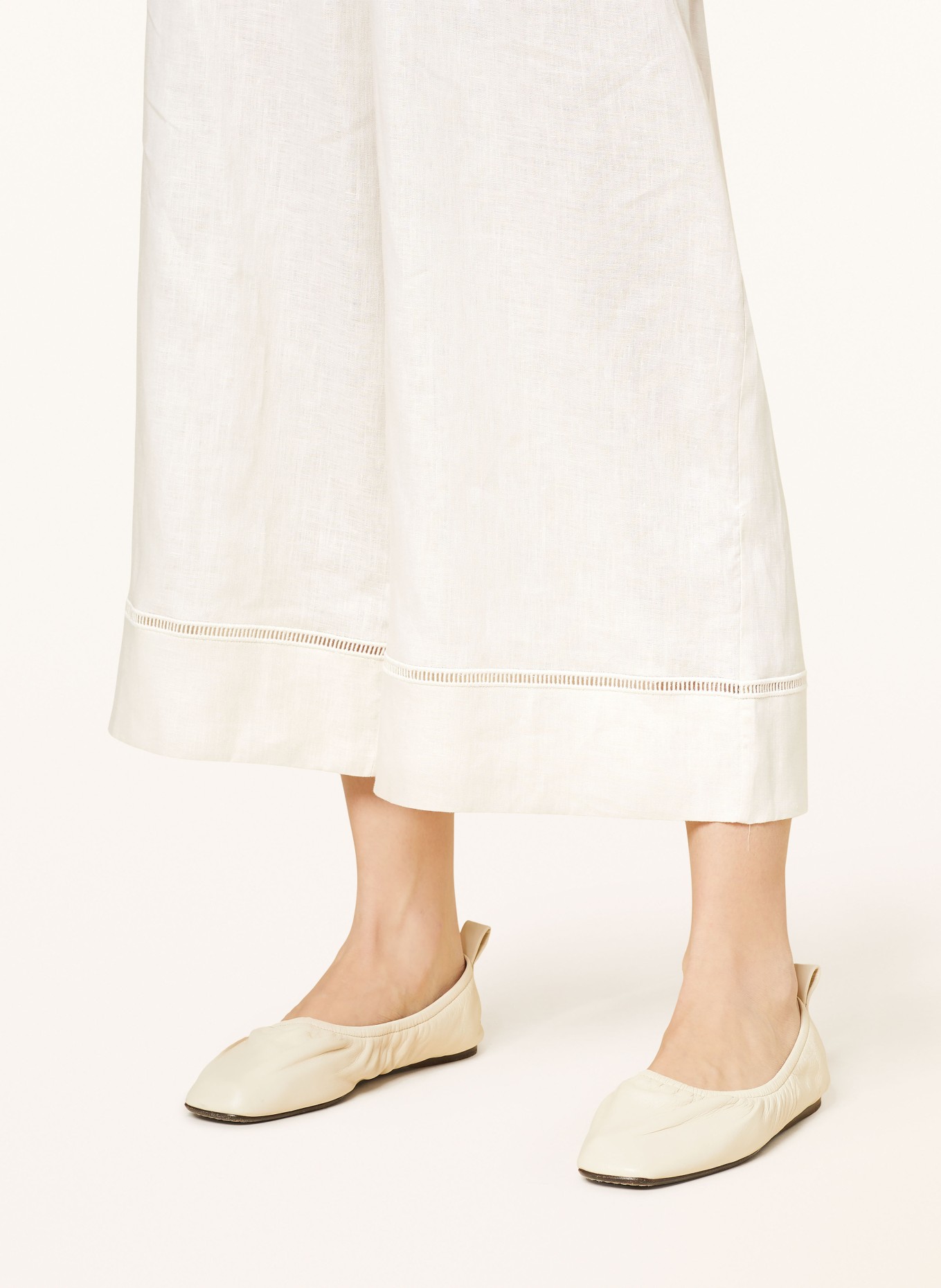 MaxMara LEISURE Linen culottes BRAMA, Color: ECRU (Image 5)