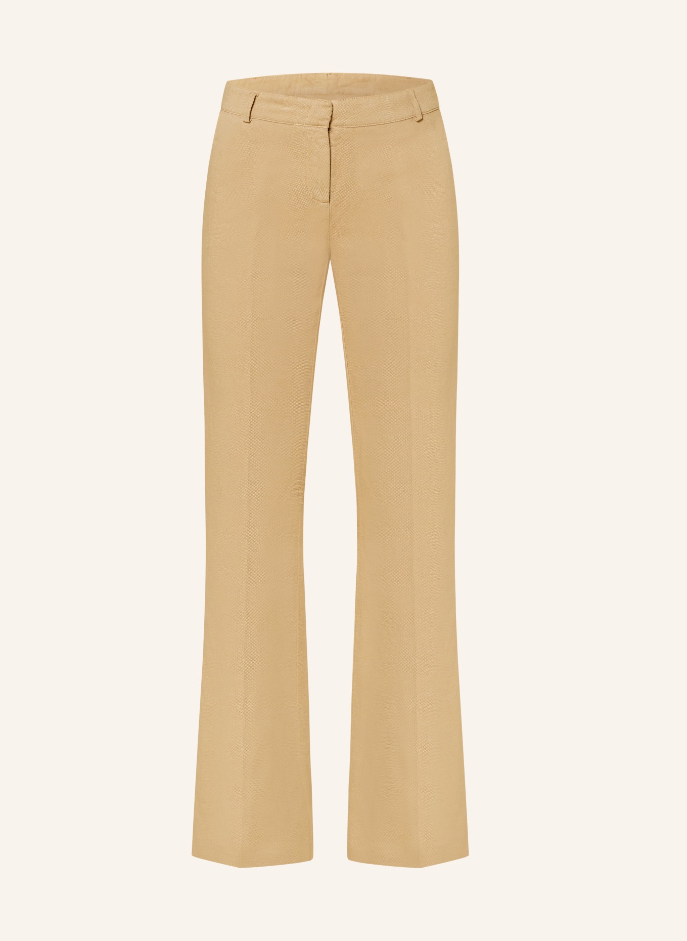 Kiltie Trousers with linen, Color: BEIGE (Image 1)