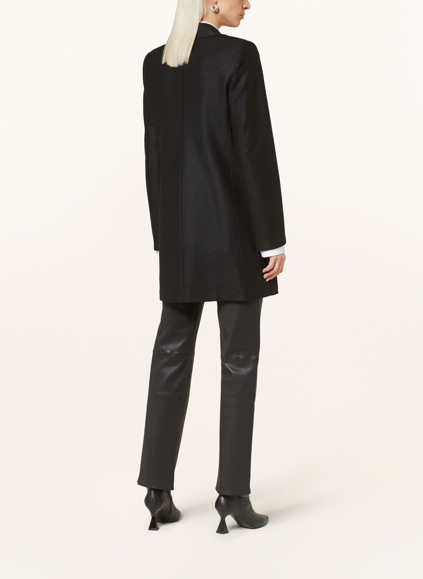 HARRIS WHARF LONDON Wool coat, Color: BLACK (Image 3)