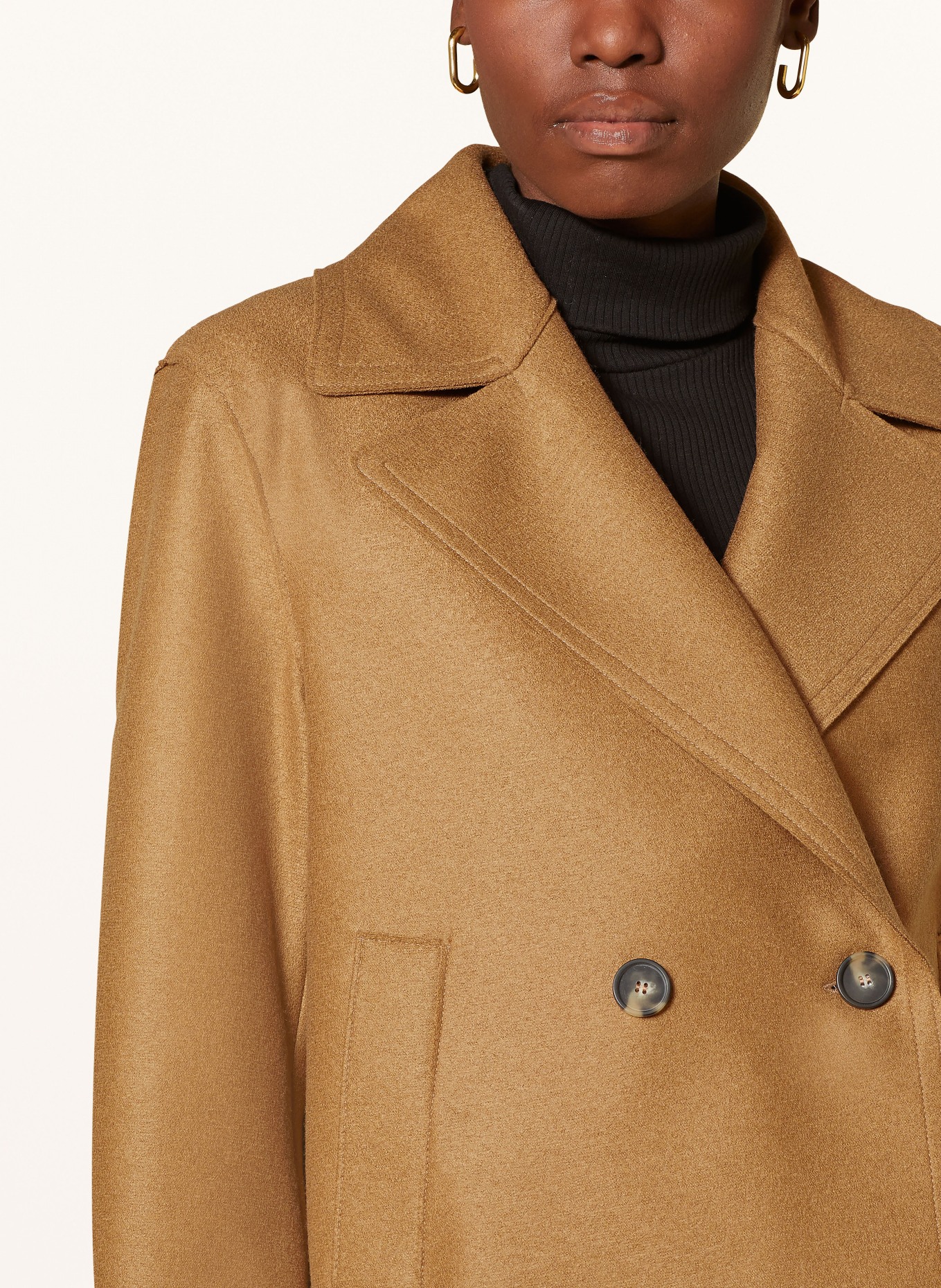 HARRIS WHARF LONDON Pea coat, Color: COGNAC (Image 4)