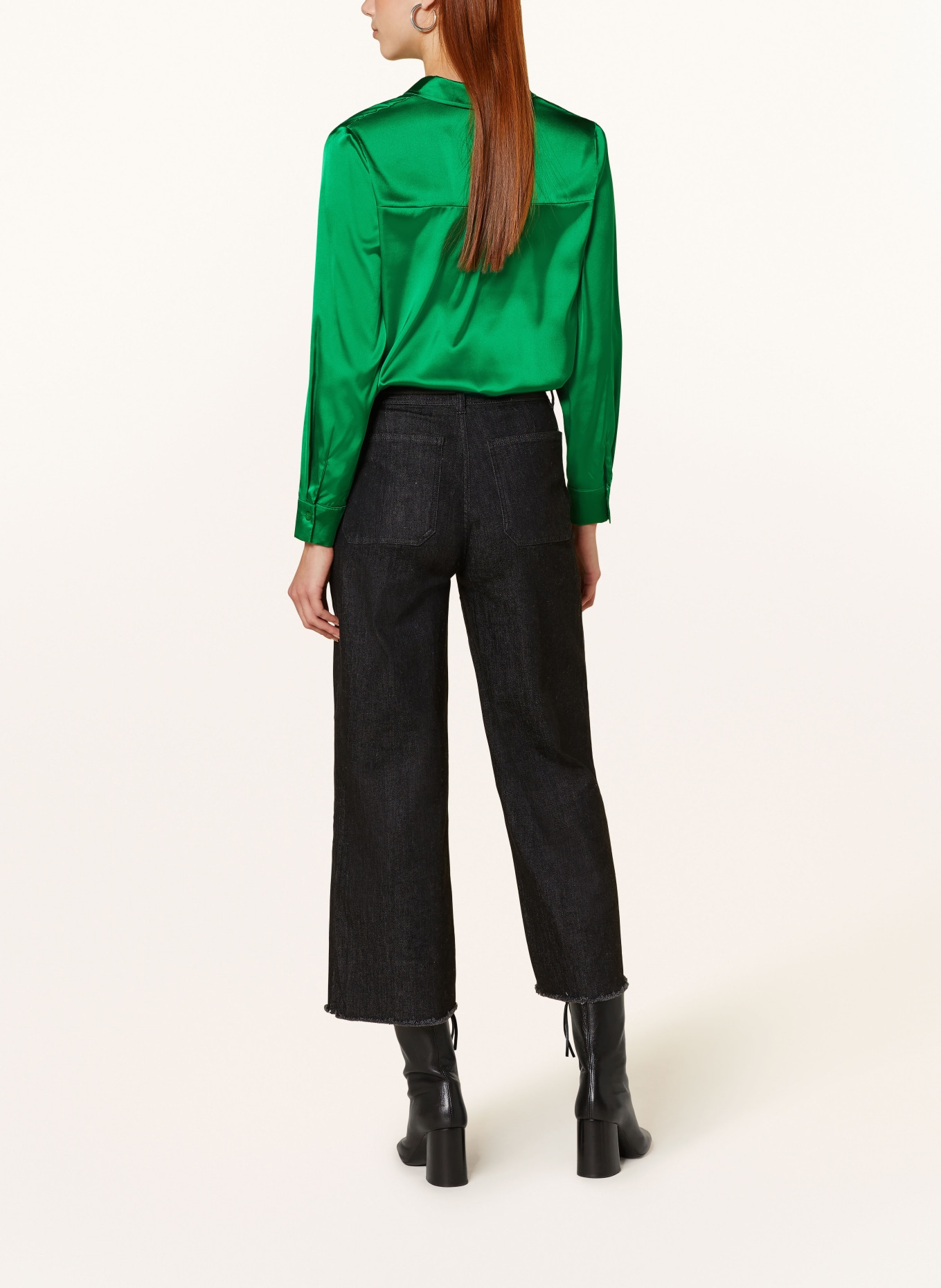 Betty Barclay Shirt blouse in satin, Color: GREEN (Image 3)