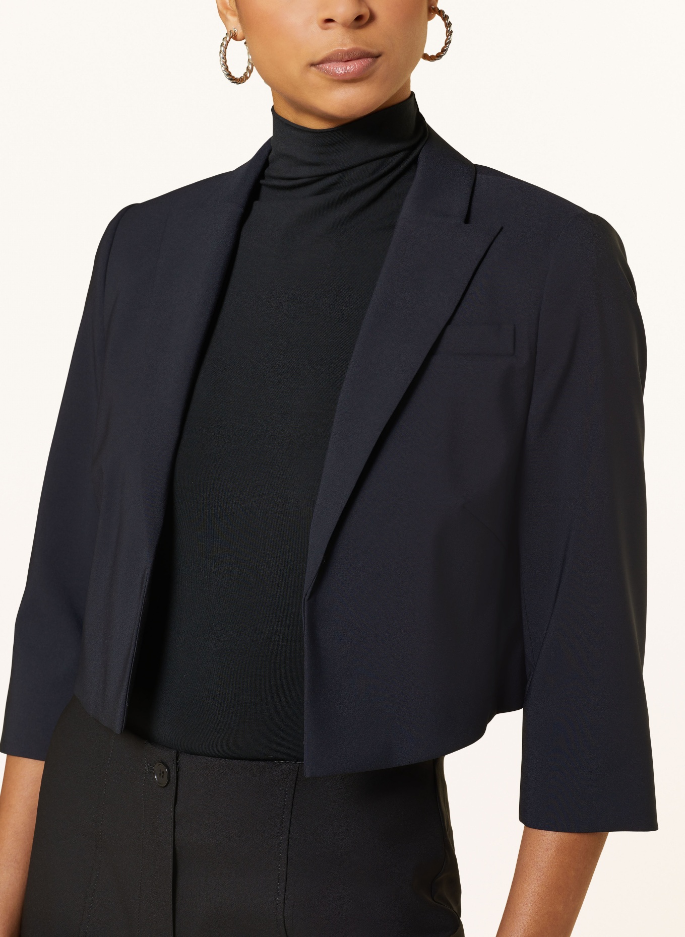 Betty Barclay Cropped blazer with 3/4 sleeves, Color: DARK BLUE (Image 4)