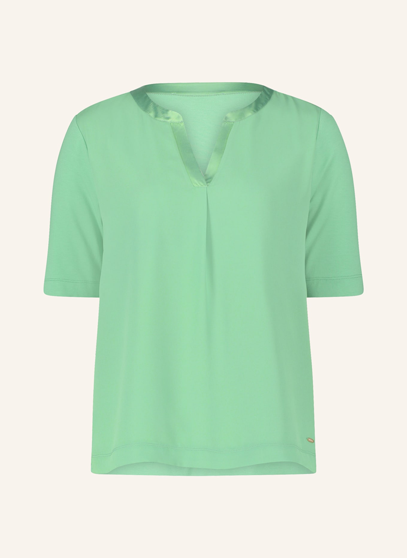 BETTY&CO Shirt blouse in mixed materials, Color: GREEN (Image 1)