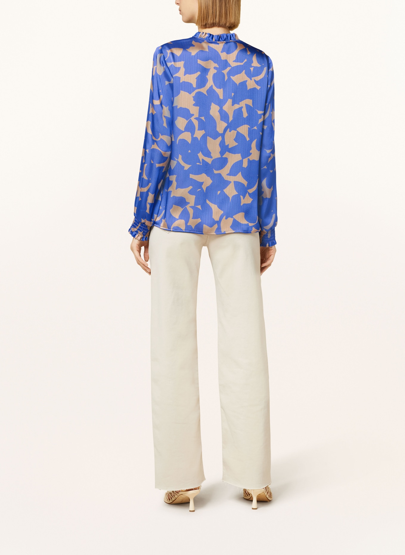BETTY&CO Shirt blouse, Color: BLUE/ TAUPE (Image 3)
