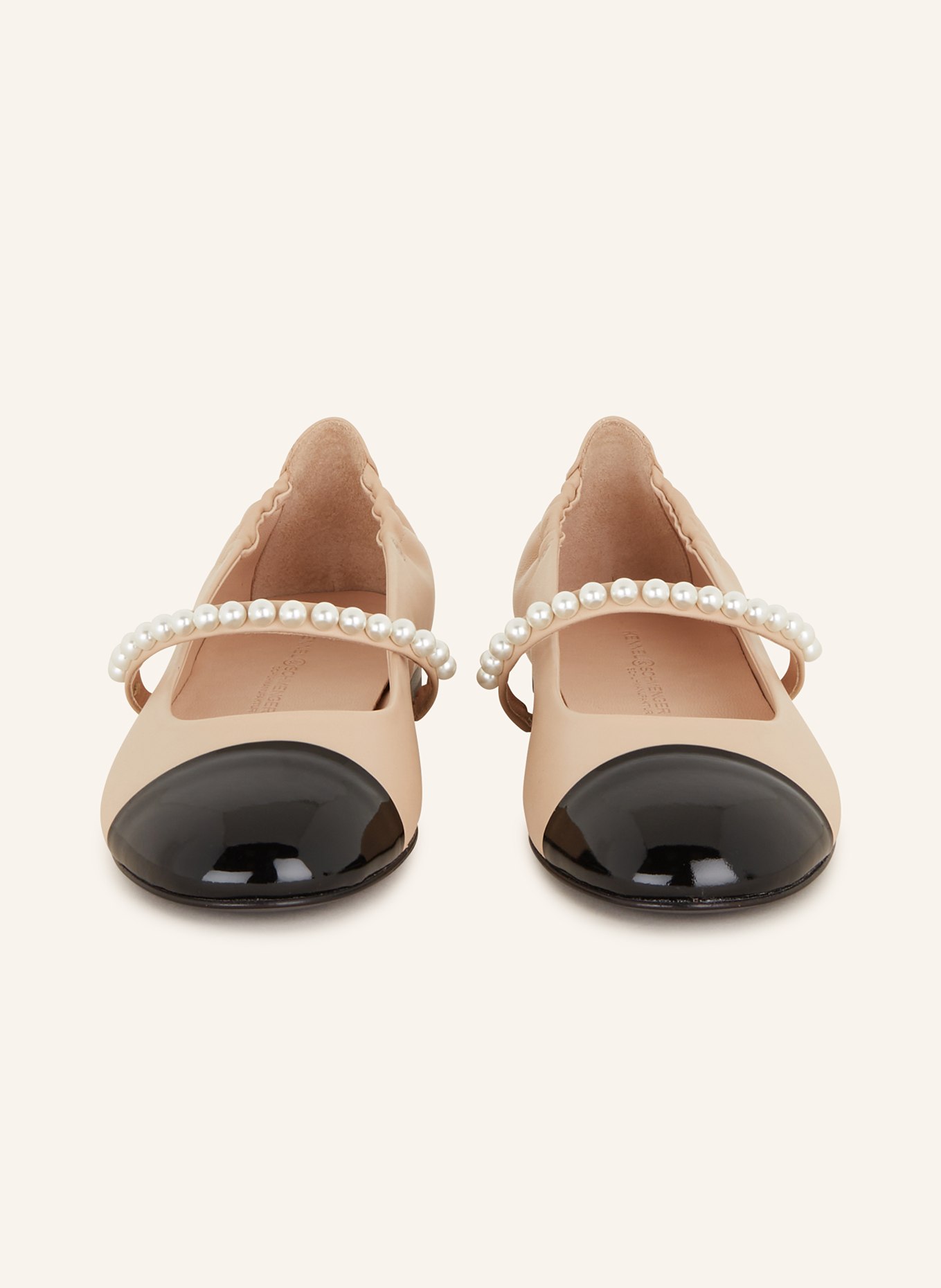 KENNEL & SCHMENGER Ballet flats BILLY with decorative beads, Color: NUDE/ BLACK (Image 3)