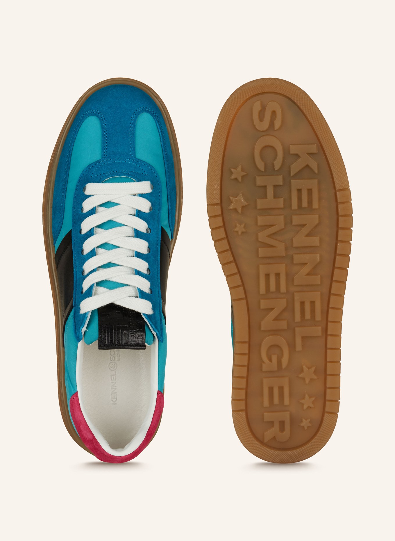 KENNEL & SCHMENGER Sneakersy DRIFT, Kolor: PETROL/ CZARNY/ FUKSJA (Obrazek 5)