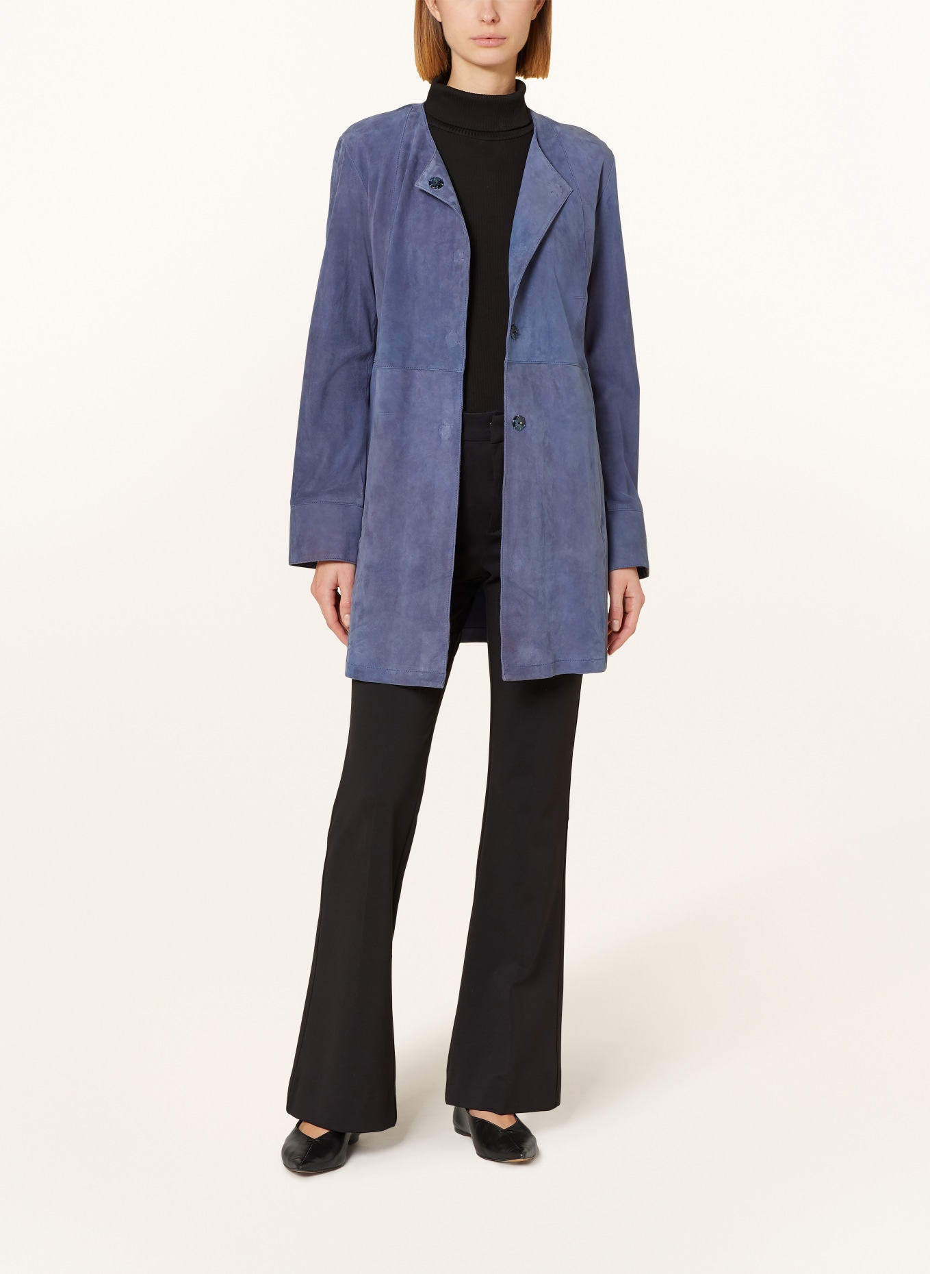CINZIA ROCCA Leather jacket, Color: 5 sky blue (Image 2)