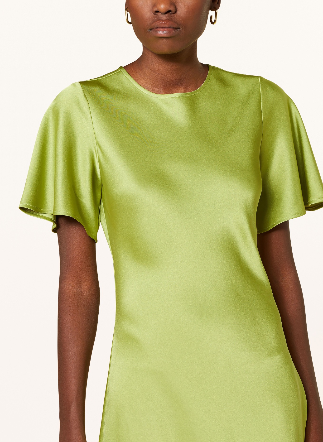 MRS & HUGS Satin dress, Color: LIGHT GREEN (Image 4)