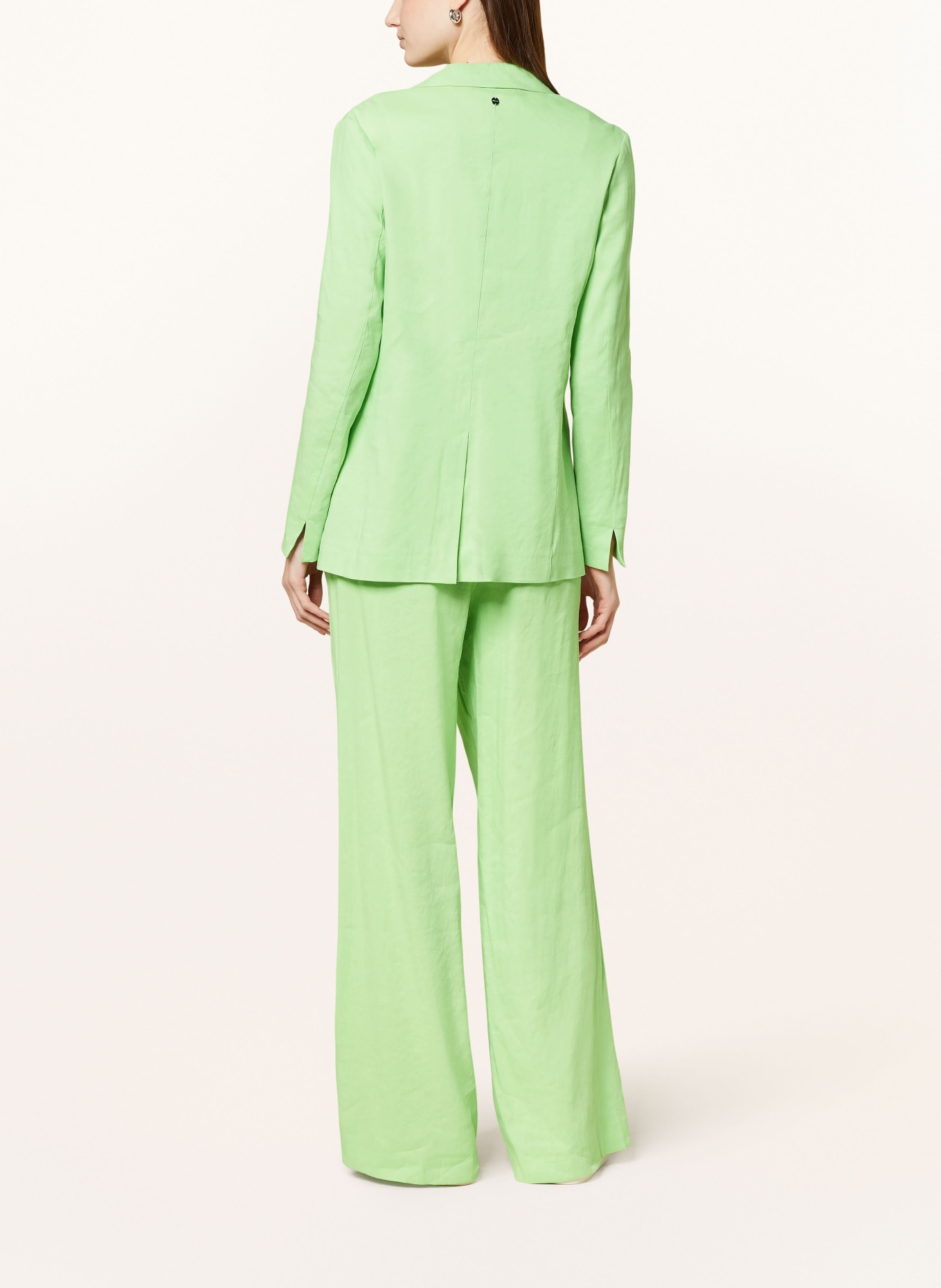 MARC CAIN Blazer with linen, Color: 531 light apple green (Image 3)