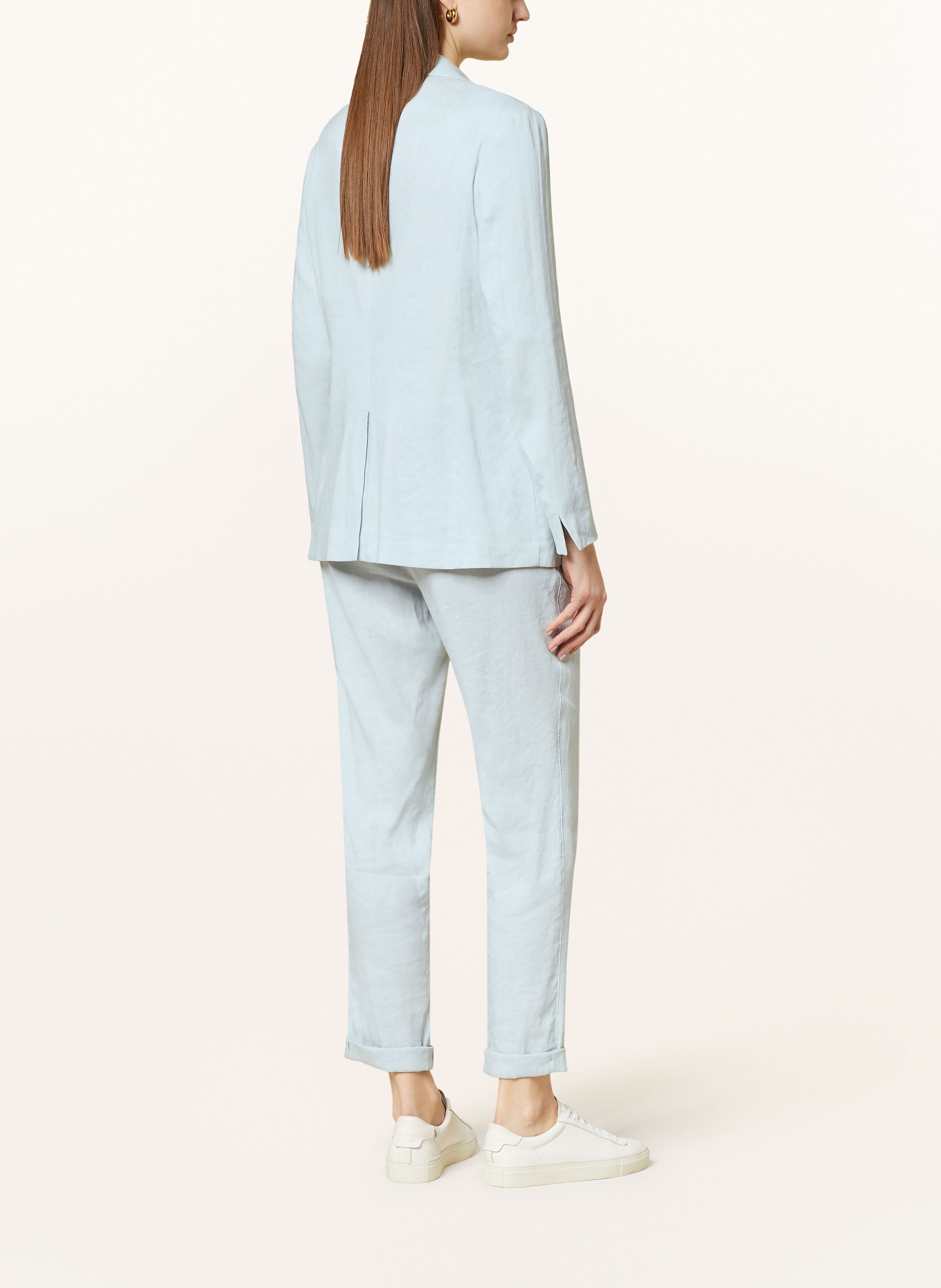 MARC CAIN Blazer with linen, Color: LIGHT BLUE (Image 3)