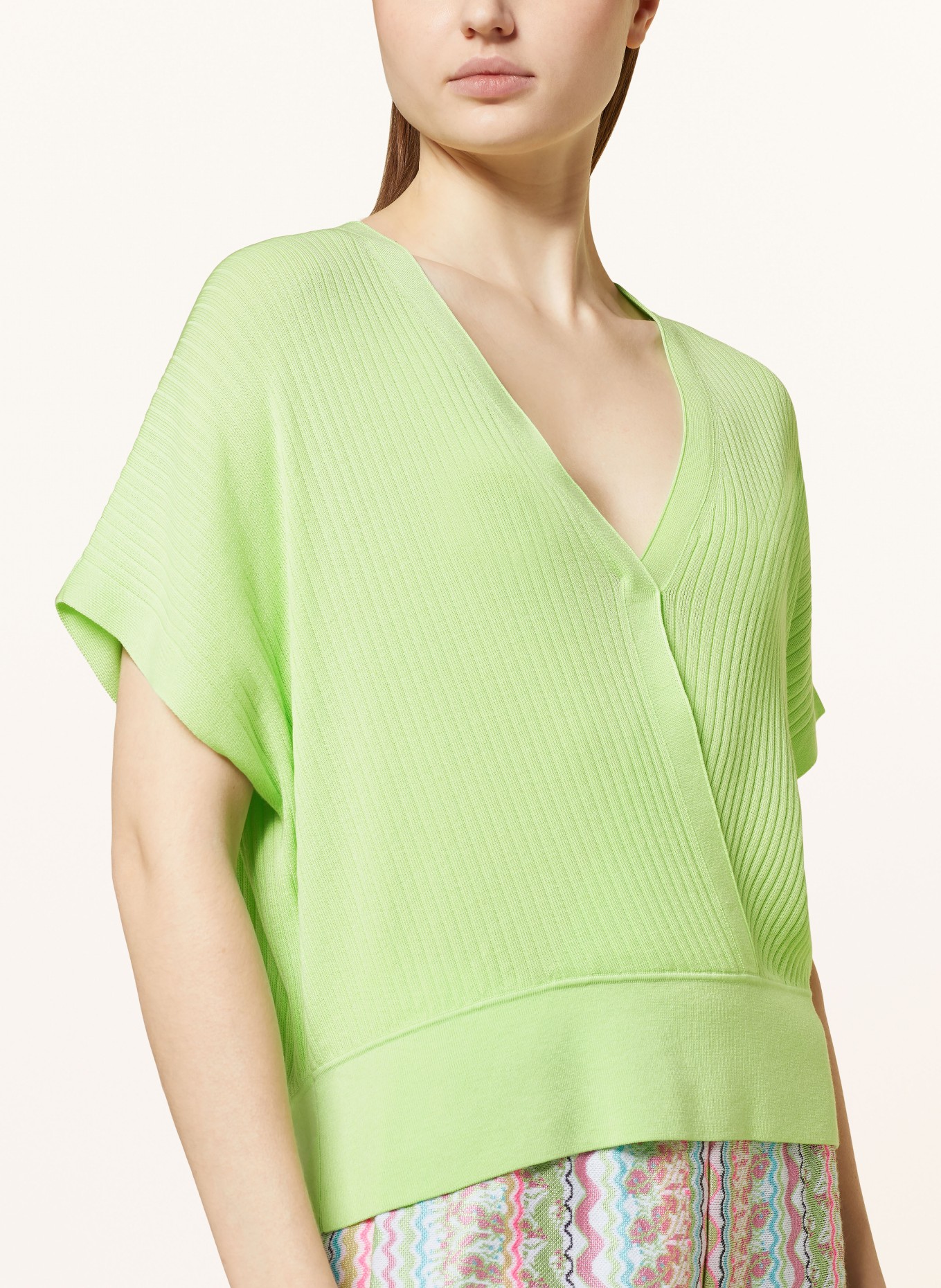 MARC CAIN Knit shirt, Color: 531 light apple green (Image 4)