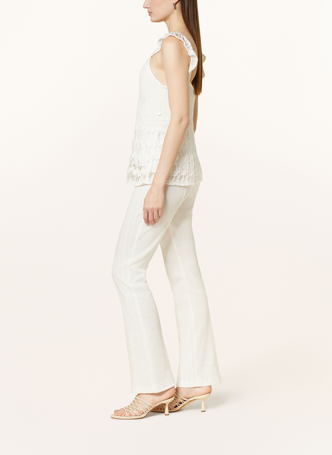 MARC CAIN Knit trousers FREDERICA, Color: 110 off (Image 4)