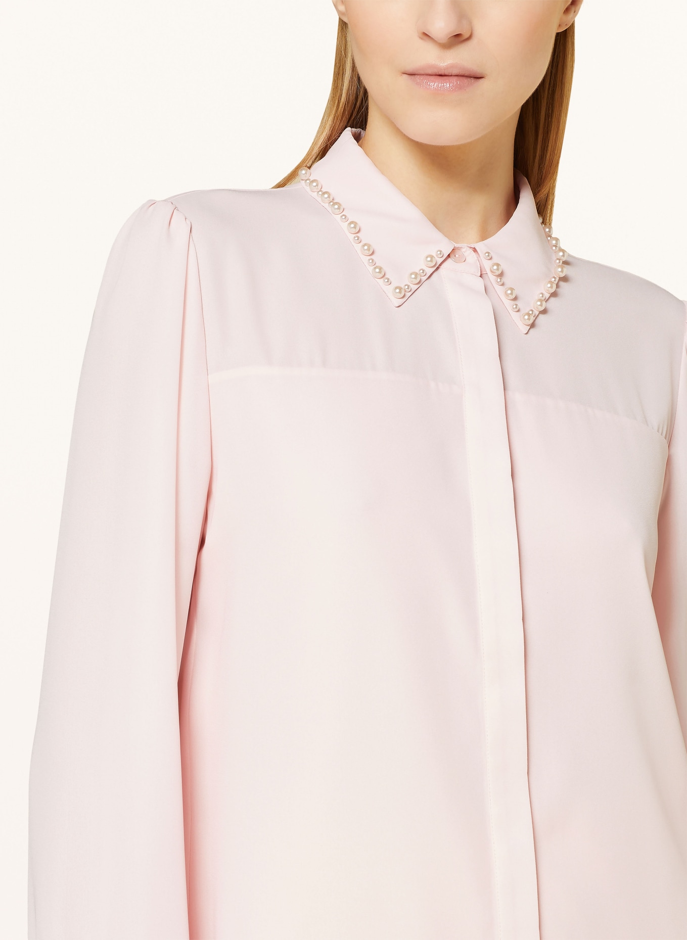 MARC CAIN Shirt blouse with decorative beads, Color: 212 soft seashell (Image 4)