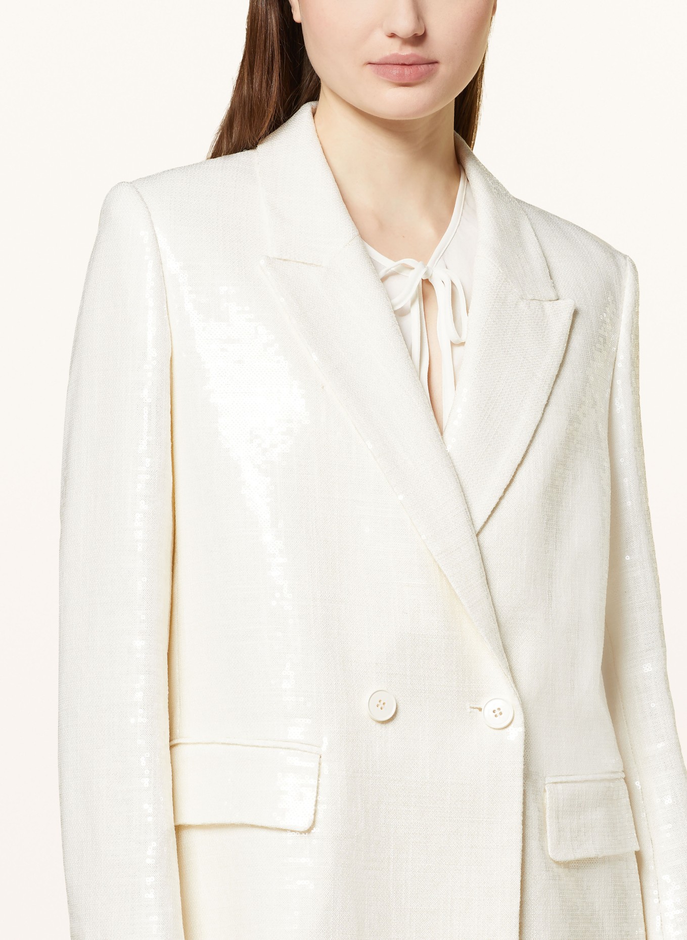 MARC CAIN Blazer with sequins, Color: 110 off (Image 4)