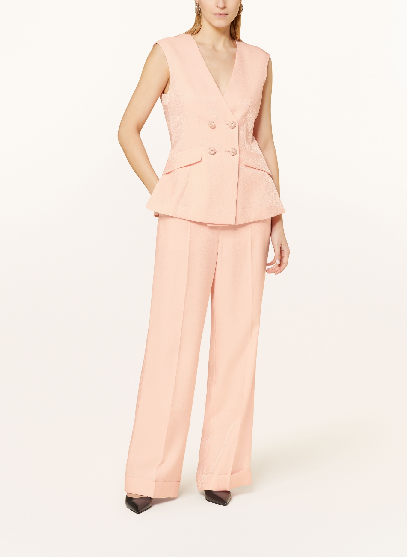 MARC CAIN Wide leg trousers WHEATON, Color: 212 soft seashell (Image 2)