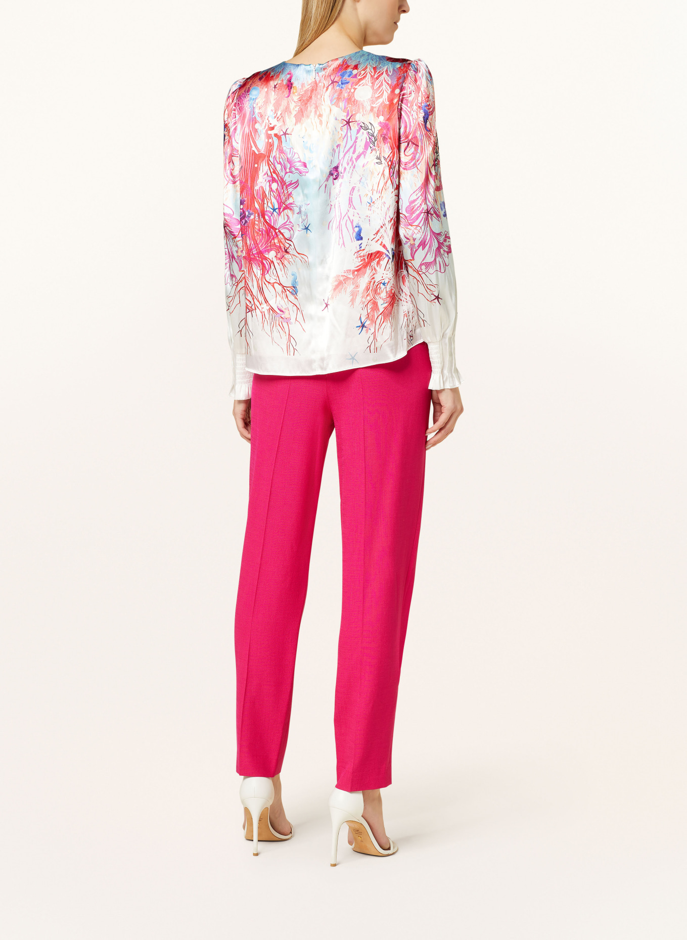 MARC CAIN Shirt blouse in satin, Color: 212 soft seashell (Image 3)