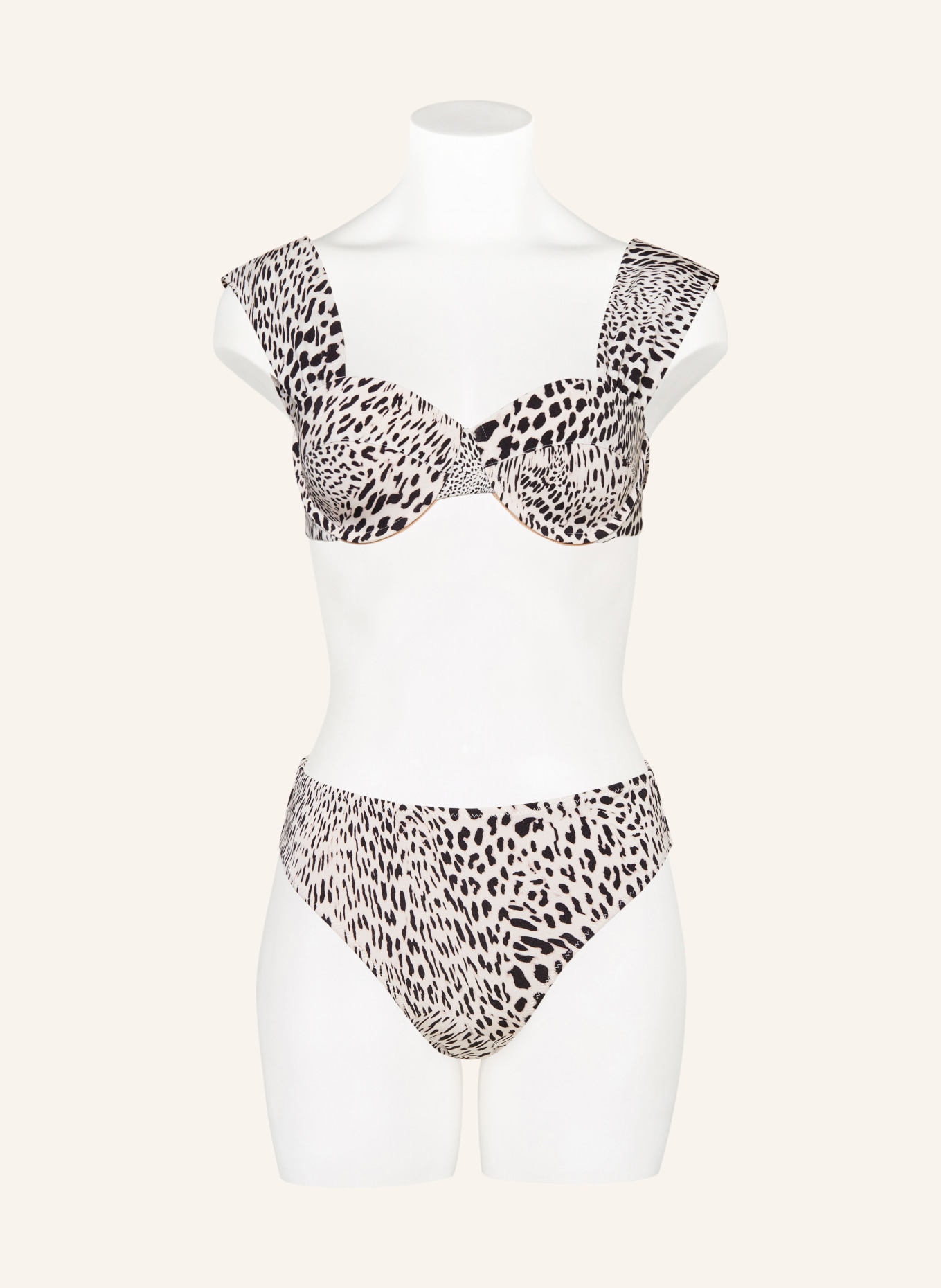EVARAE High waist bikini bottoms IZA, Color: BLACK/ WHITE (Image 2)