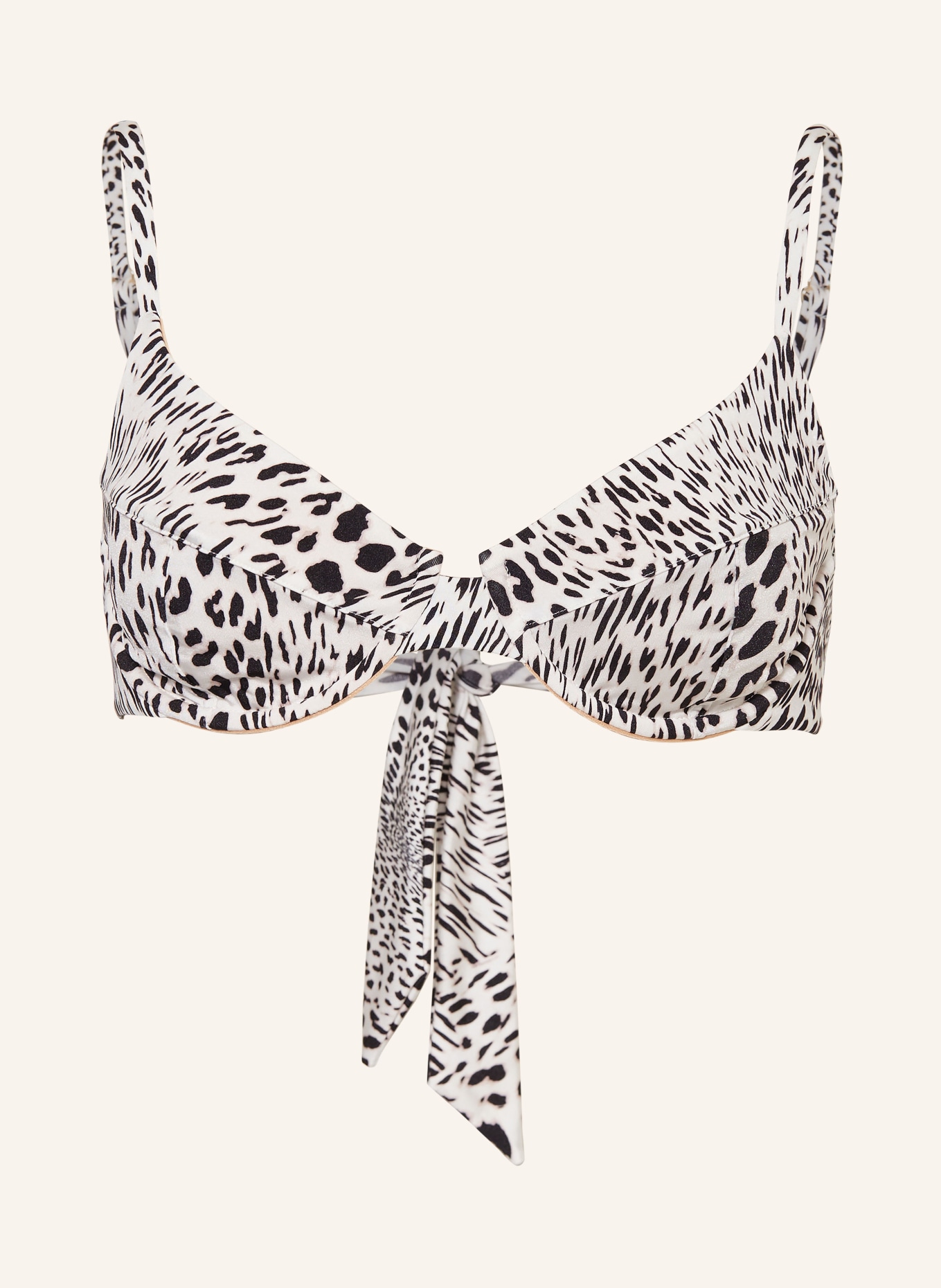 EVARAE Underwired bikini top PIPPA, Color: WHITE/ BLACK (Image 1)