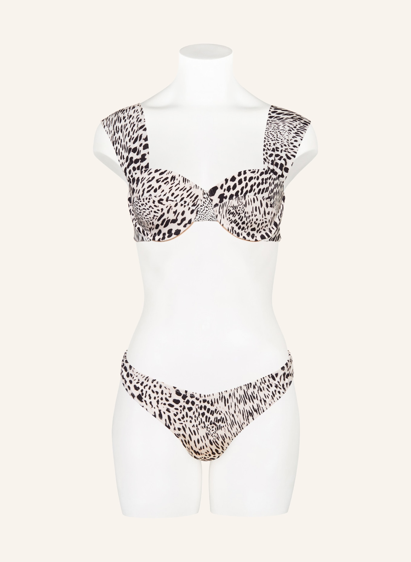 EVARAE Underwired bikini top AUDREY, Color: WHITE/ BLACK (Image 2)