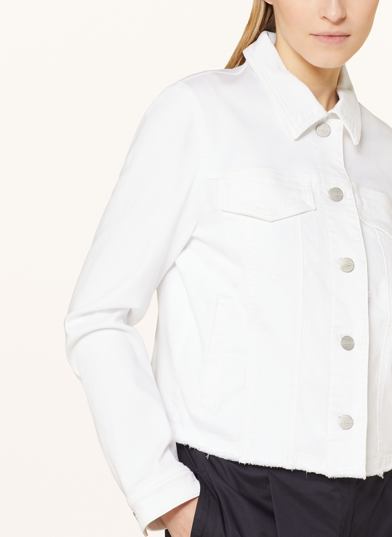 MARC CAIN Kurtka jeansowa, Kolor: 100 WHITE (Obrazek 4)