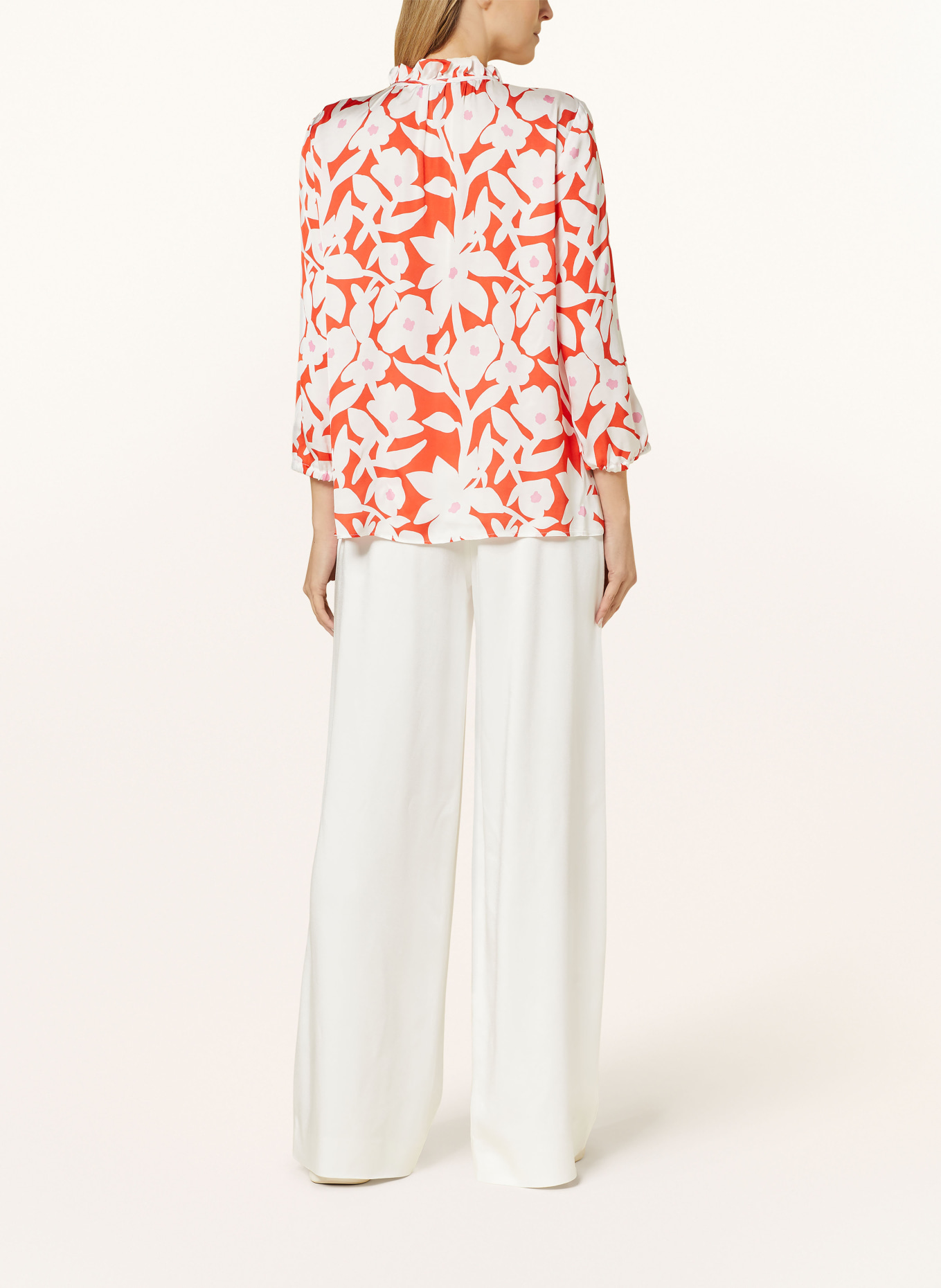MARC CAIN Shirt blouse with 3/4 sleeves, Color: 223 bright tomato (Image 3)