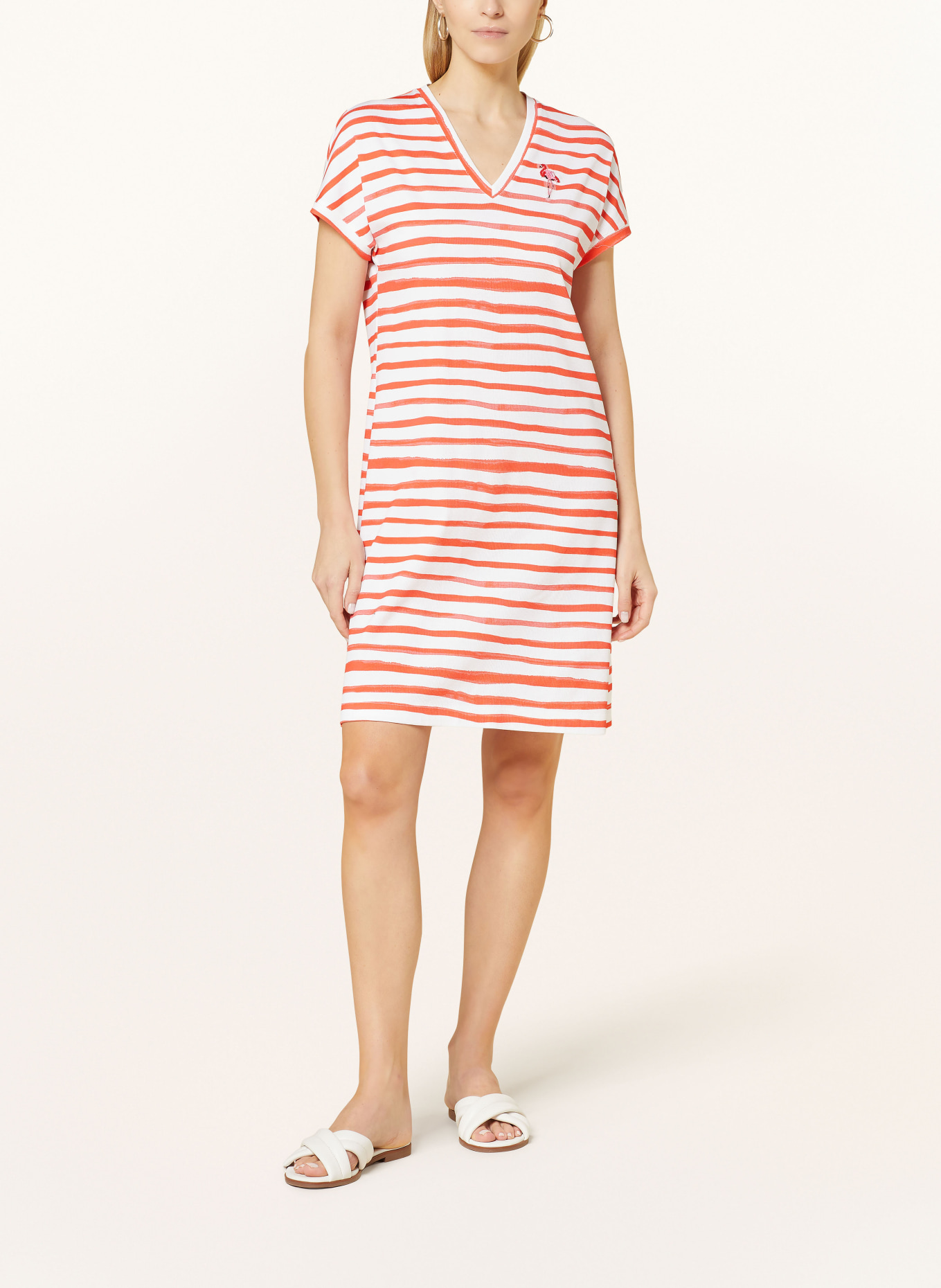 MARC CAIN Jersey dress, Color: 223 bright tomato (Image 2)