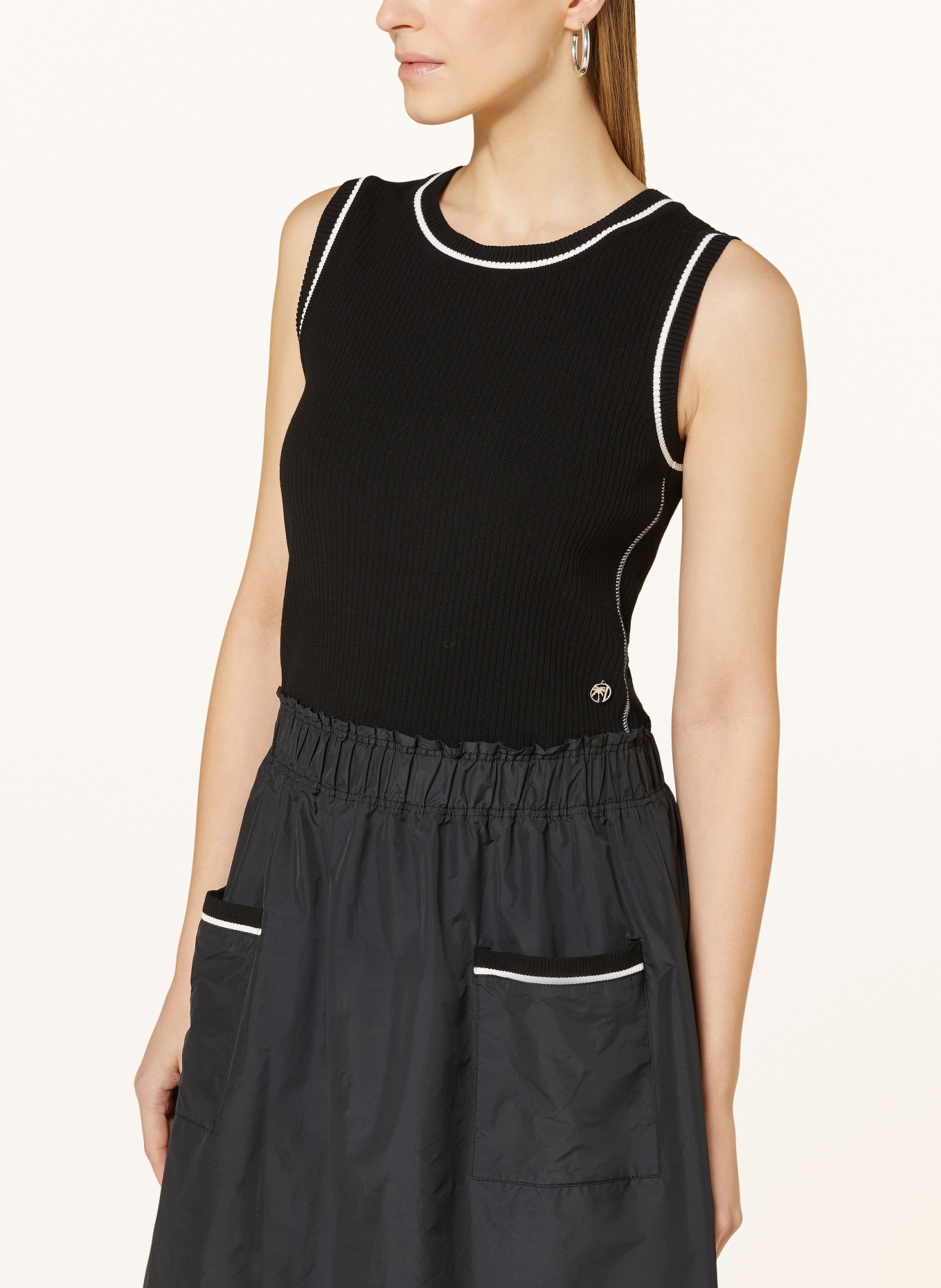 MARC CAIN Kleid im Materialmix, Farbe: 900 BLACK (Bild 4)