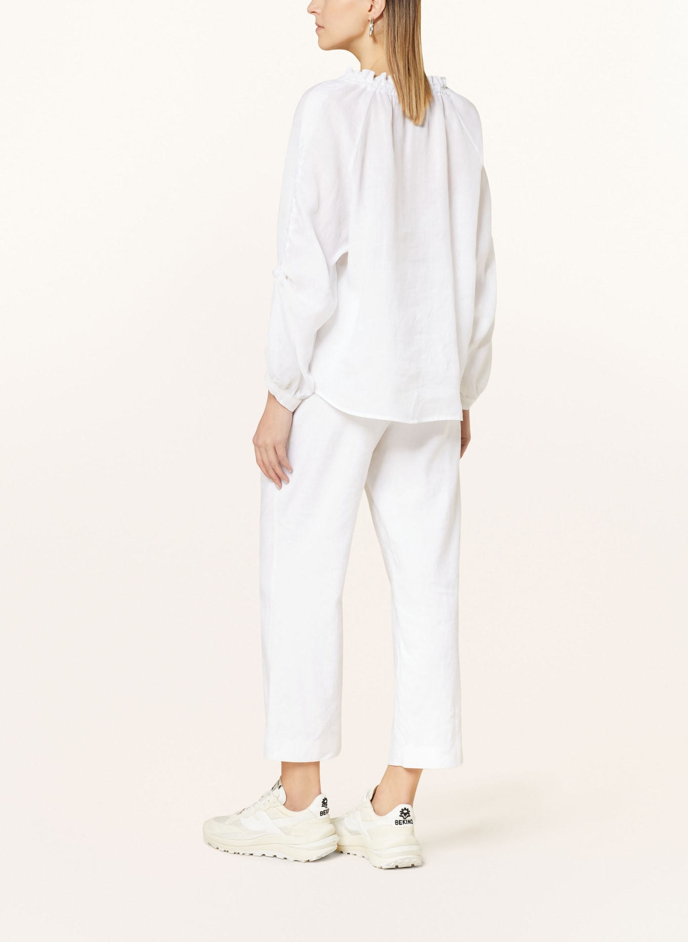 MARC CAIN Culottes WUSU with linen, Color: 100 WHITE (Image 3)