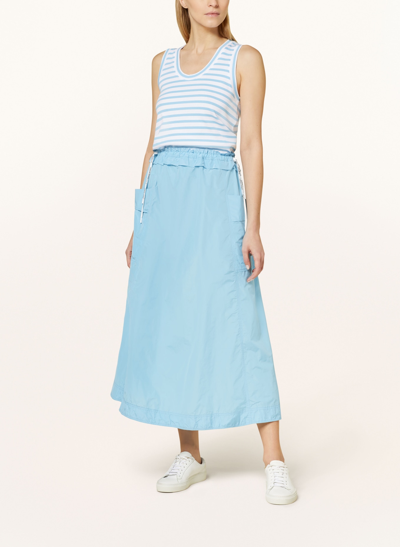 MARC CAIN Kleid im Materialmix, Farbe: 339 light turquoise (Bild 2)