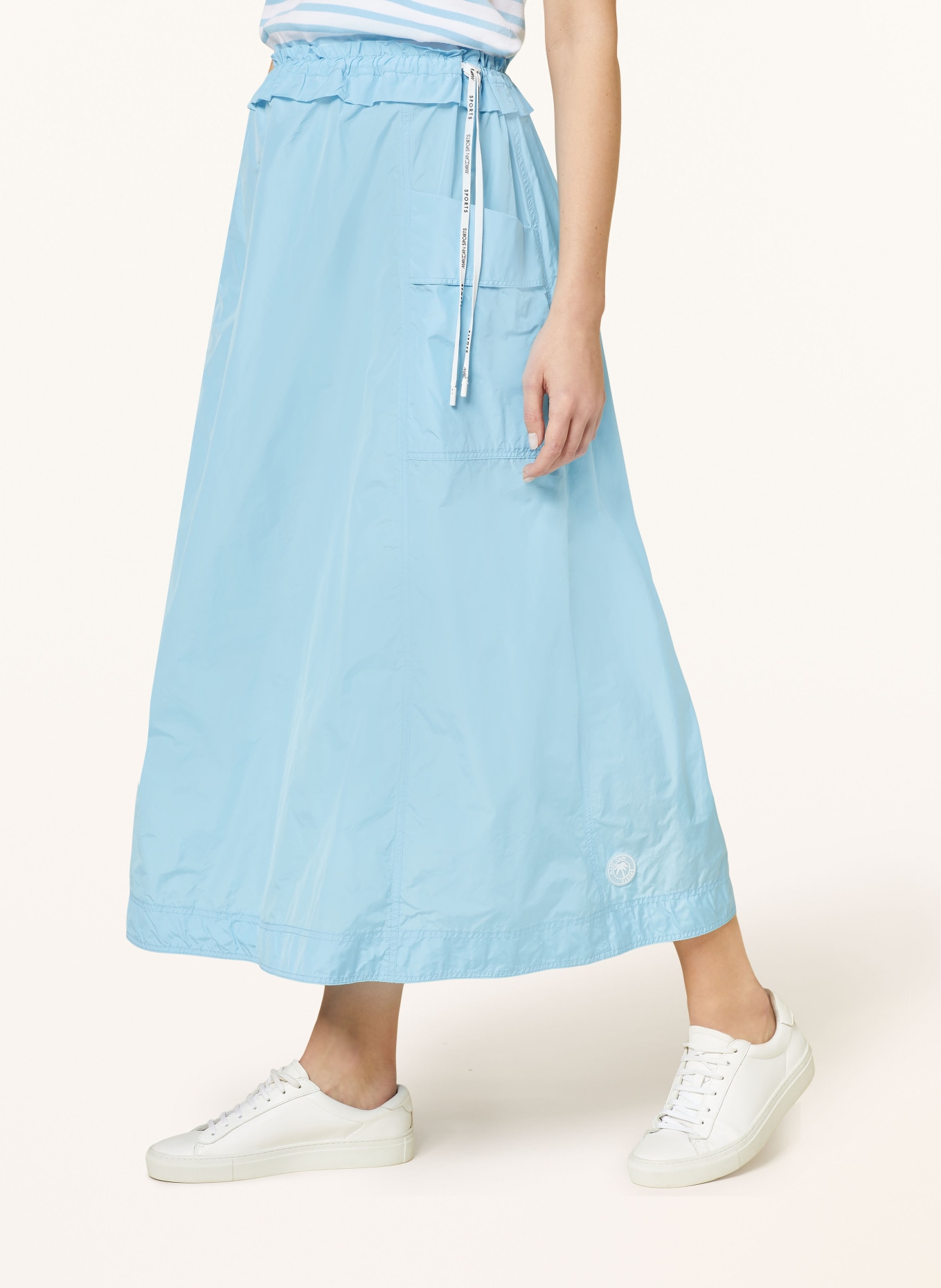 MARC CAIN Kleid im Materialmix, Farbe: 339 light turquoise (Bild 4)