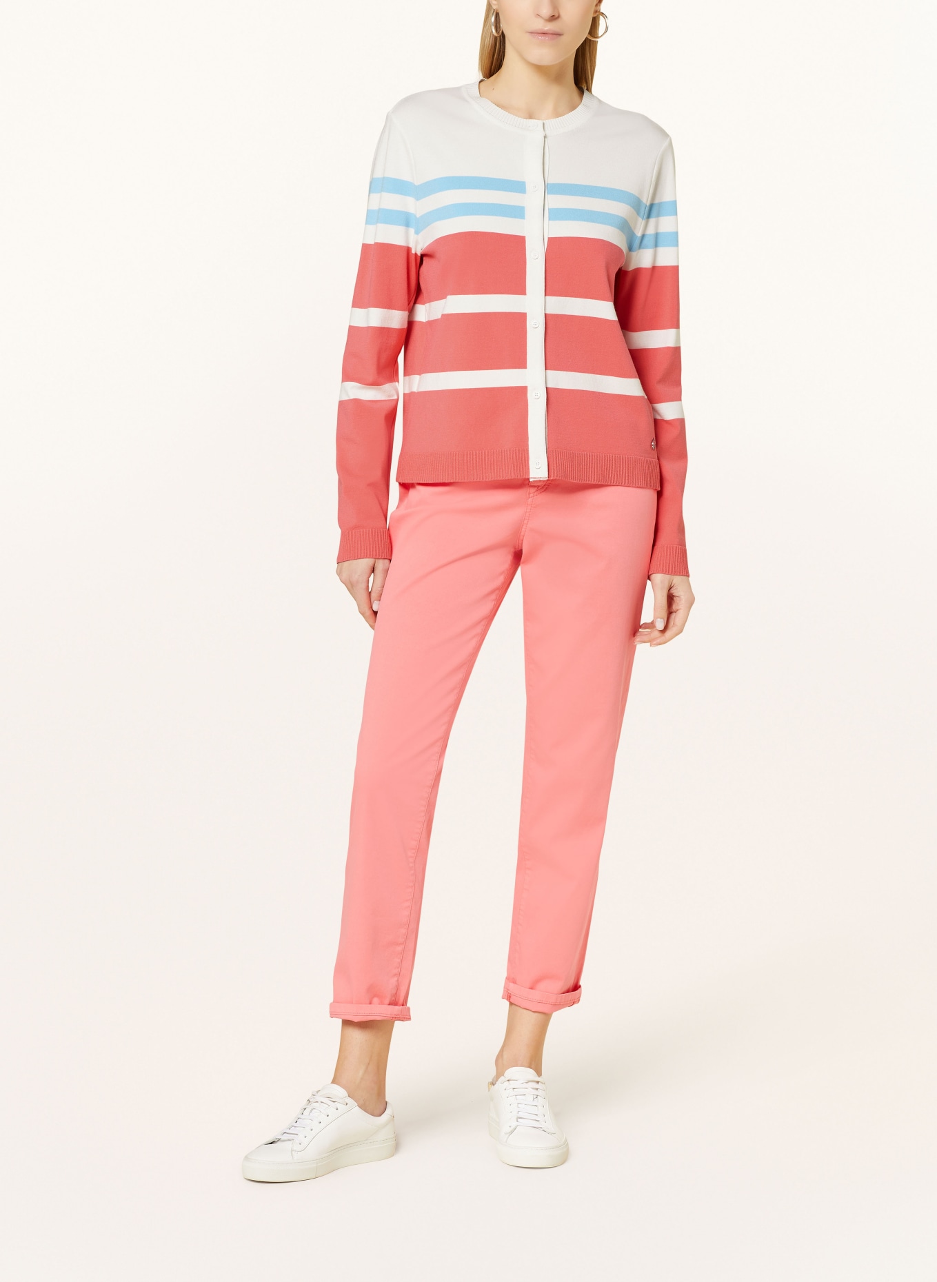 MARC CAIN Cardigan, Color: 238 light neon red (Image 2)