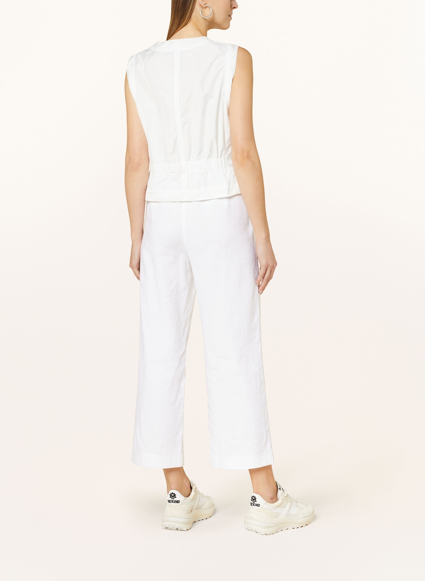 MARC CAIN Waistcoat with linen, Color: 100 WHITE (Image 3)