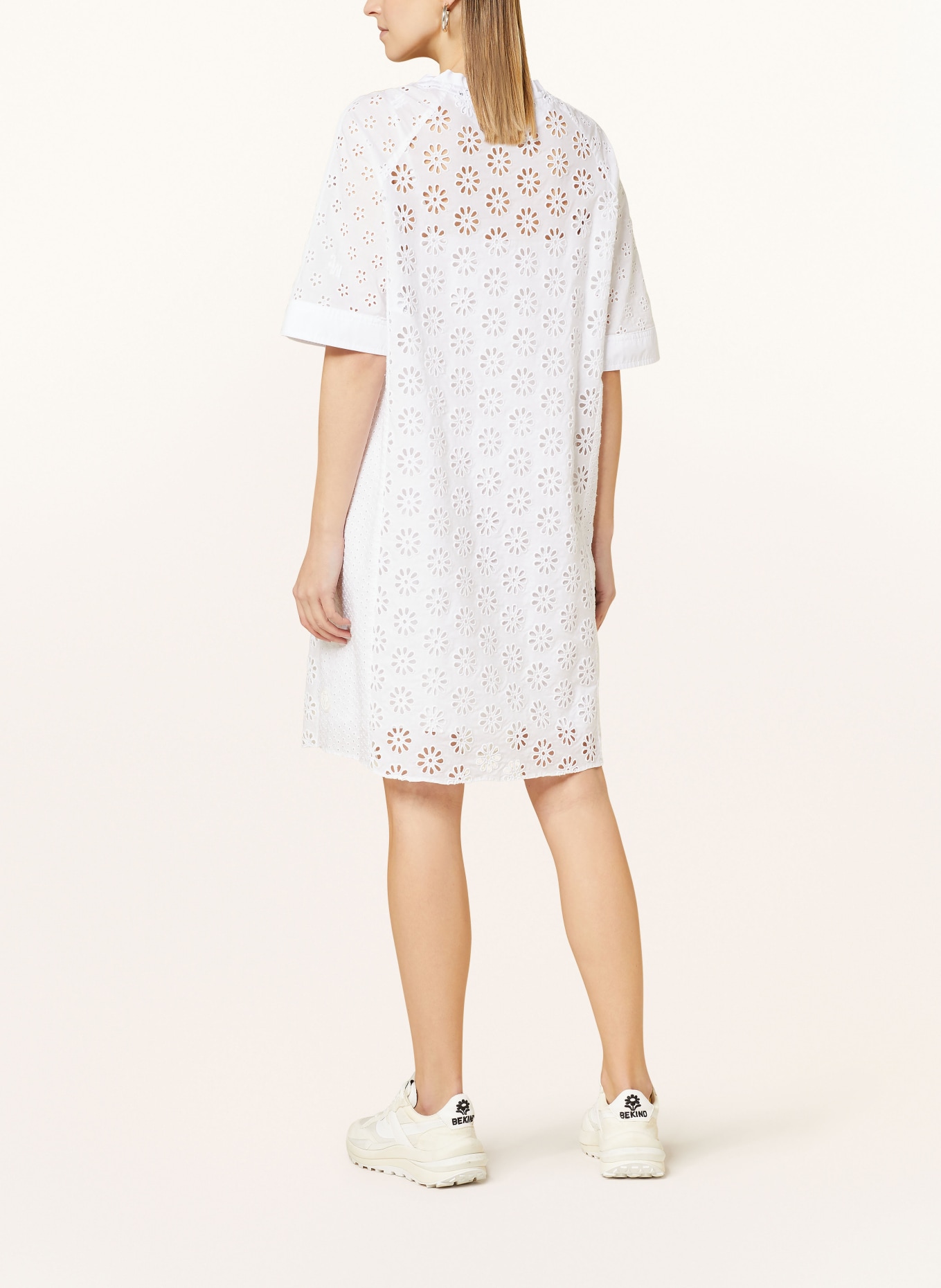 MARC CAIN Dress made of broderie anglaise, Color: 100 WHITE (Image 3)
