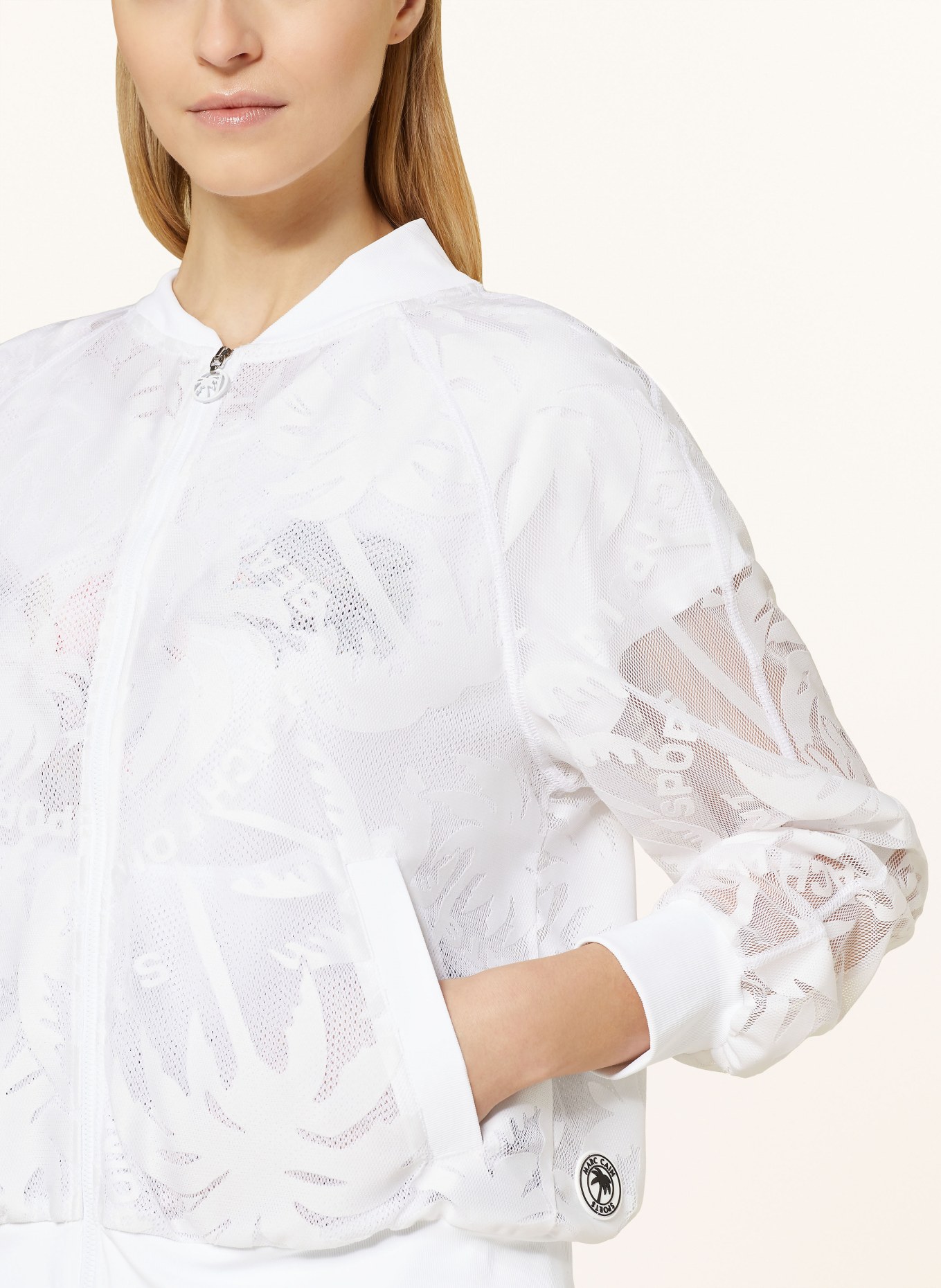 MARC CAIN Mesh jacket, Color: 100 WHITE (Image 4)
