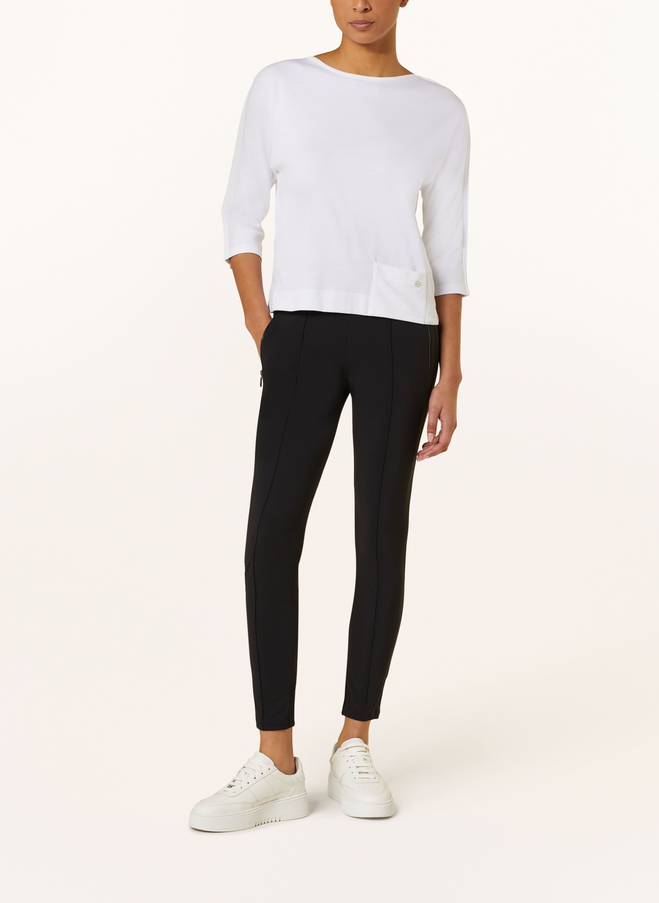 MARC CAIN Shirt with 3/4 sleeves, Color: 100 WHITE (Image 2)