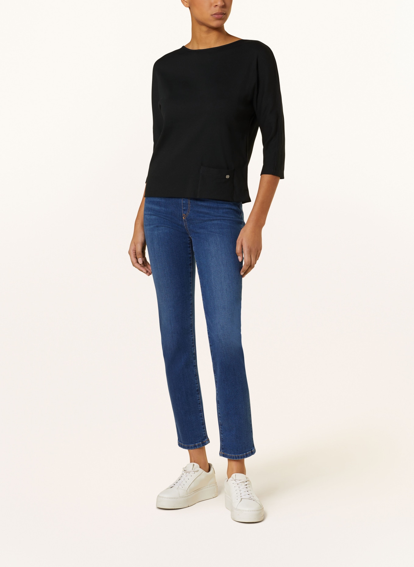 MARC CAIN Shirt with 3/4 sleeves, Color: 900 BLACK (Image 2)