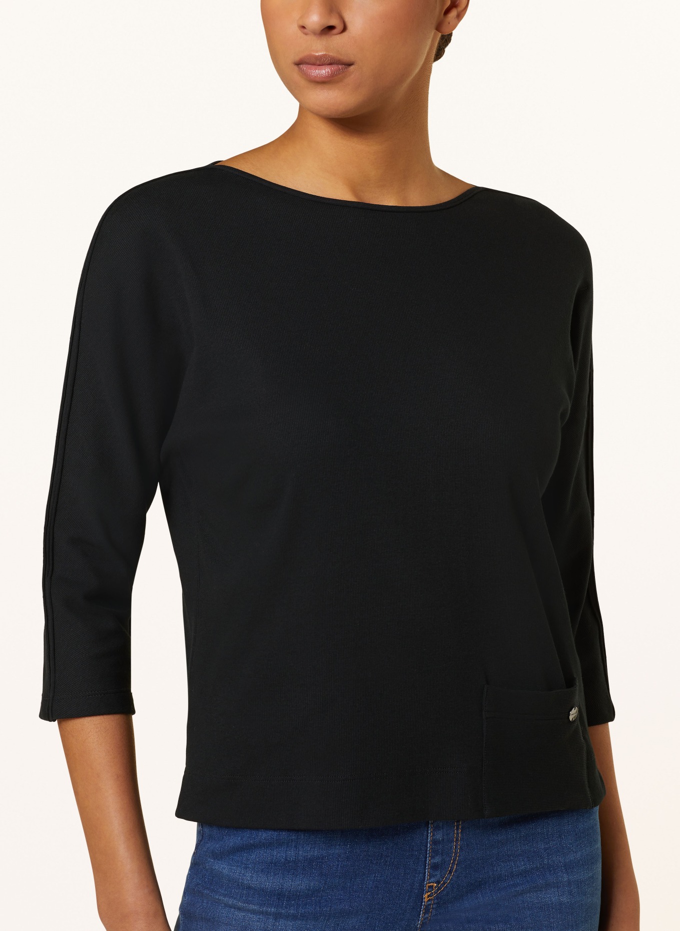 MARC CAIN Shirt with 3/4 sleeves, Color: 900 BLACK (Image 4)