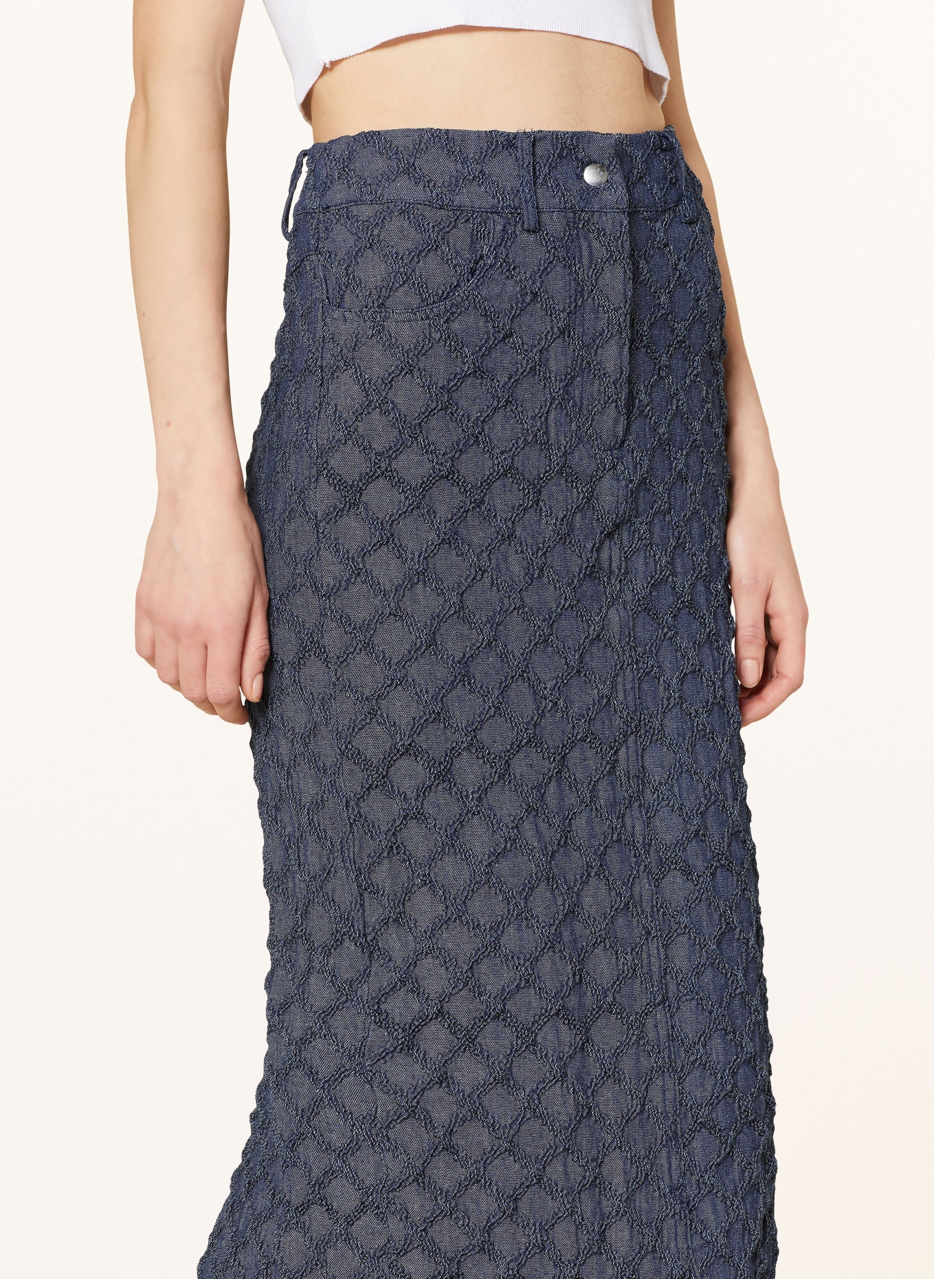 SOMETHINGNEW Skirt SNKATHRIN in denim look, Color: DARK BLUE (Image 4)