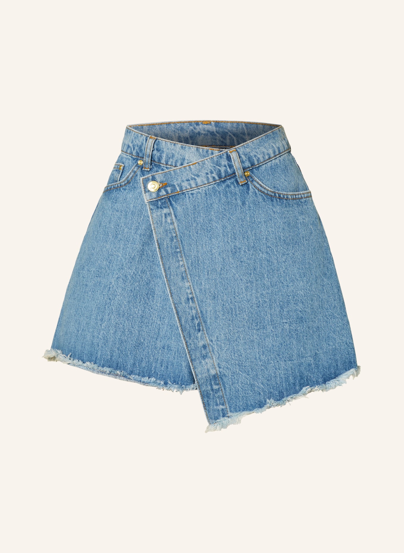 SOMETHINGNEW Denim skirt SNWENDA in wrap look, Color: MEDIUM BLUE DENIM (Image 1)