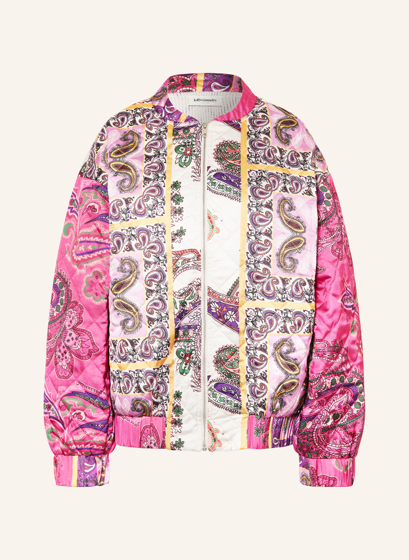 lollys laundry Bomber jacket MONTEREY, Color: FUCHSIA/ PINK/ ECRU (Image 1)