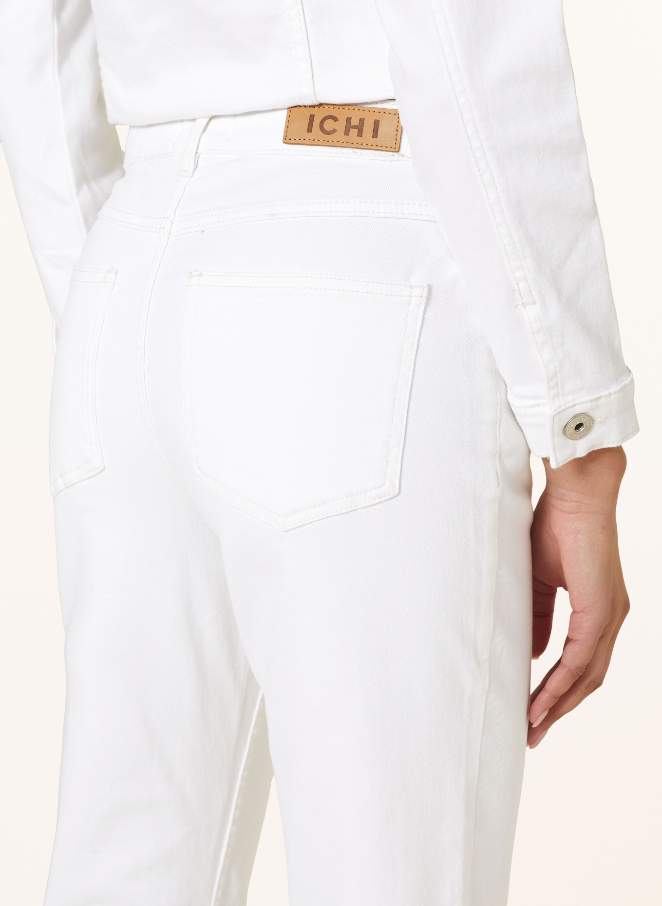 ICHI 7/8-Jeans IHZIGGY RAVEN, Farbe: 110601 Bright White (Bild 4)