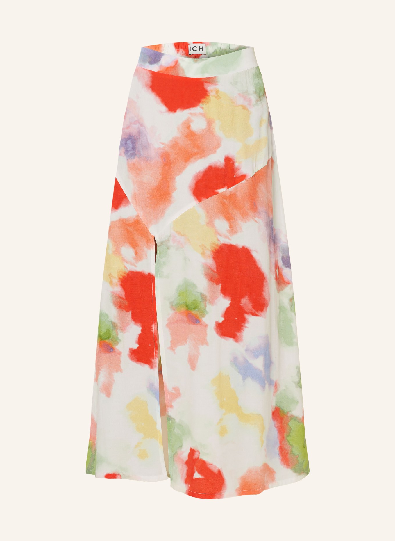 ICHI Skirt IHCILOVI, Color: WHITE/ ORANGE/ LIGHT GREEN (Image 1)