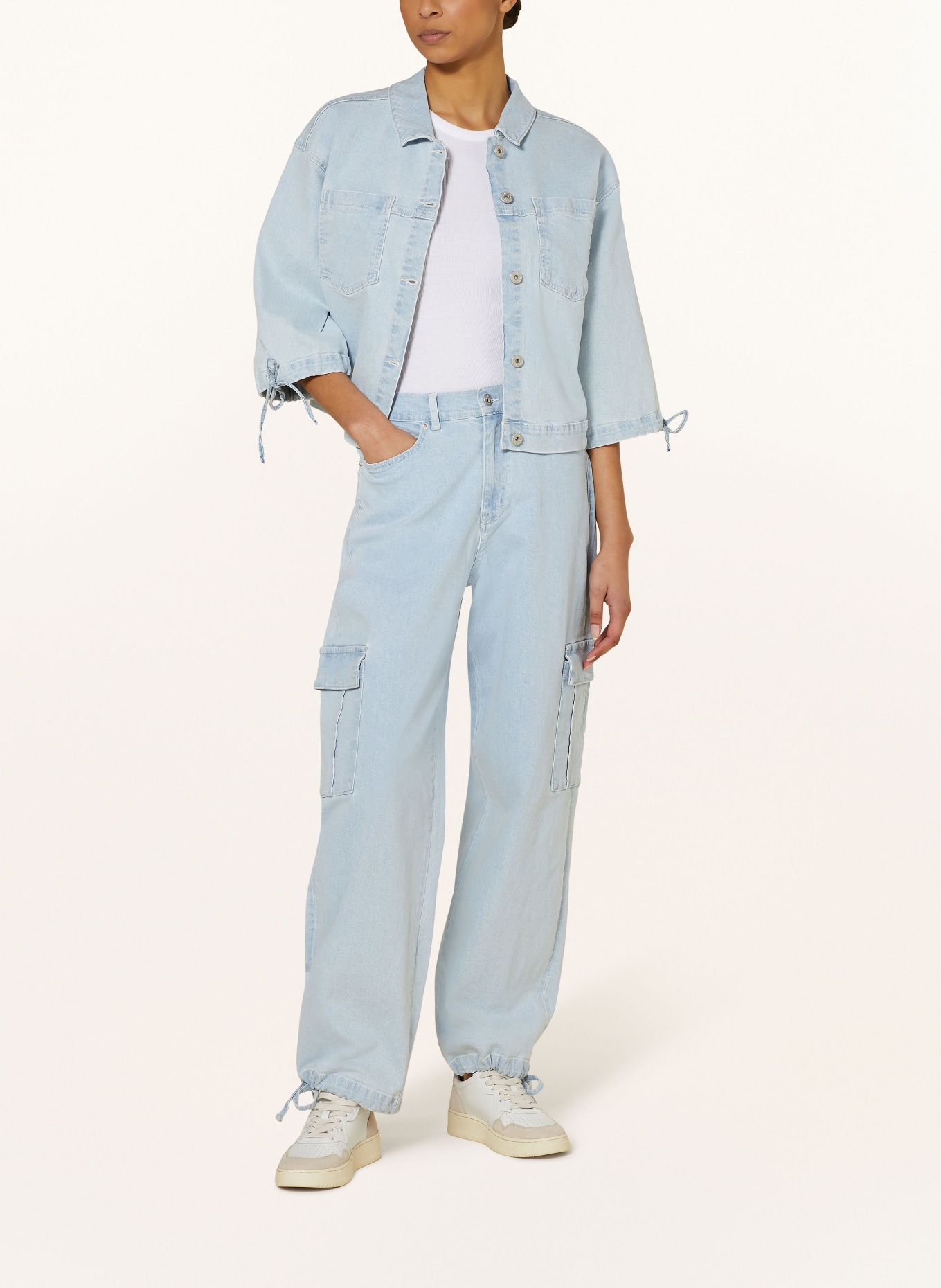 ICHI Cargo jeans IHCARLEY, Color: 200792 Light blue washed (Image 2)