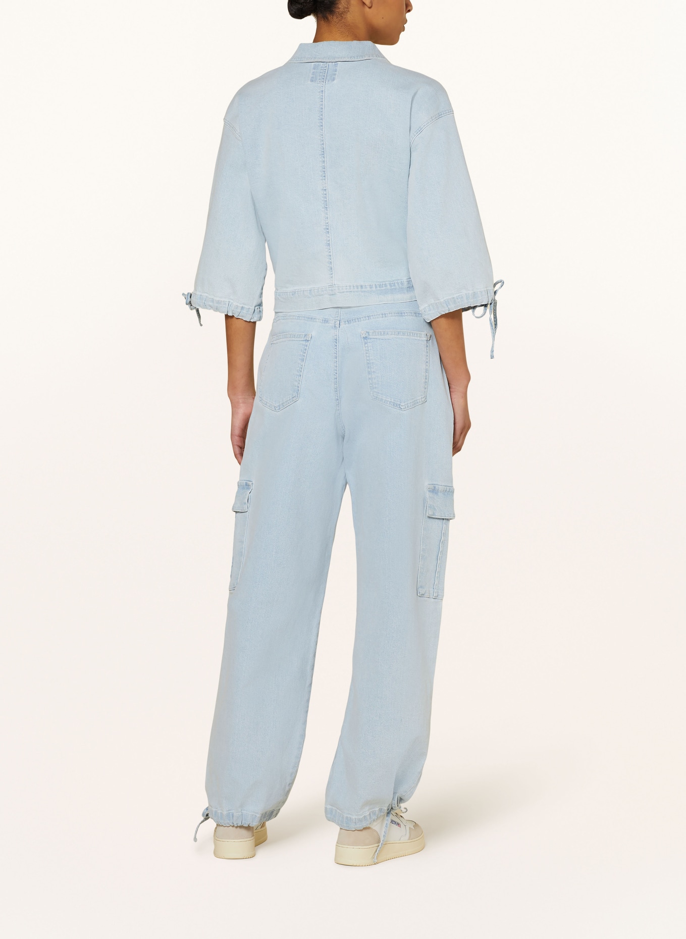 ICHI Denim shirt IHCARLEY with 3/4 sleeves, Color: LIGHT BLUE (Image 3)